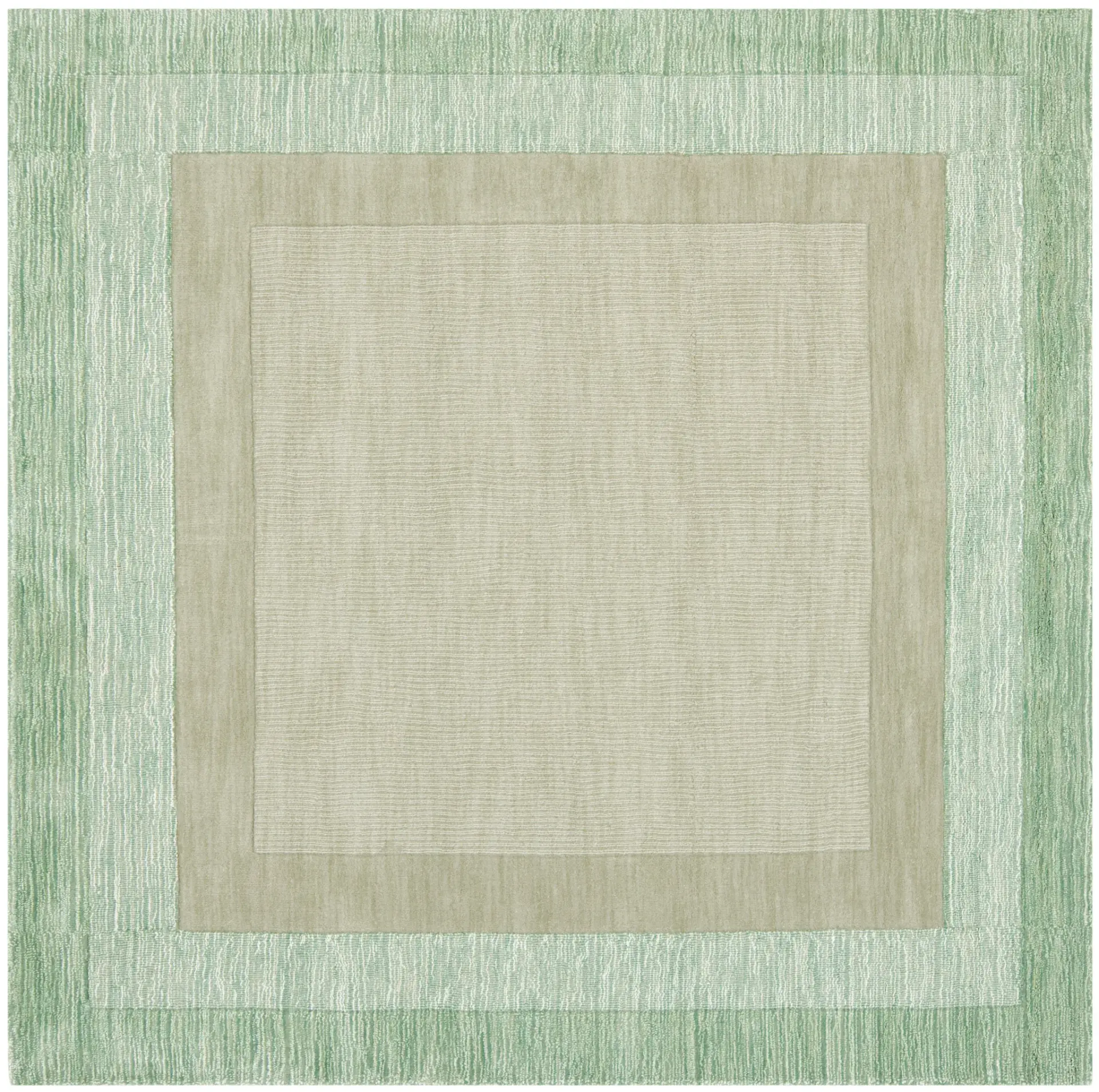 Impressions Bordered Hand-Loomed Wool Rug
