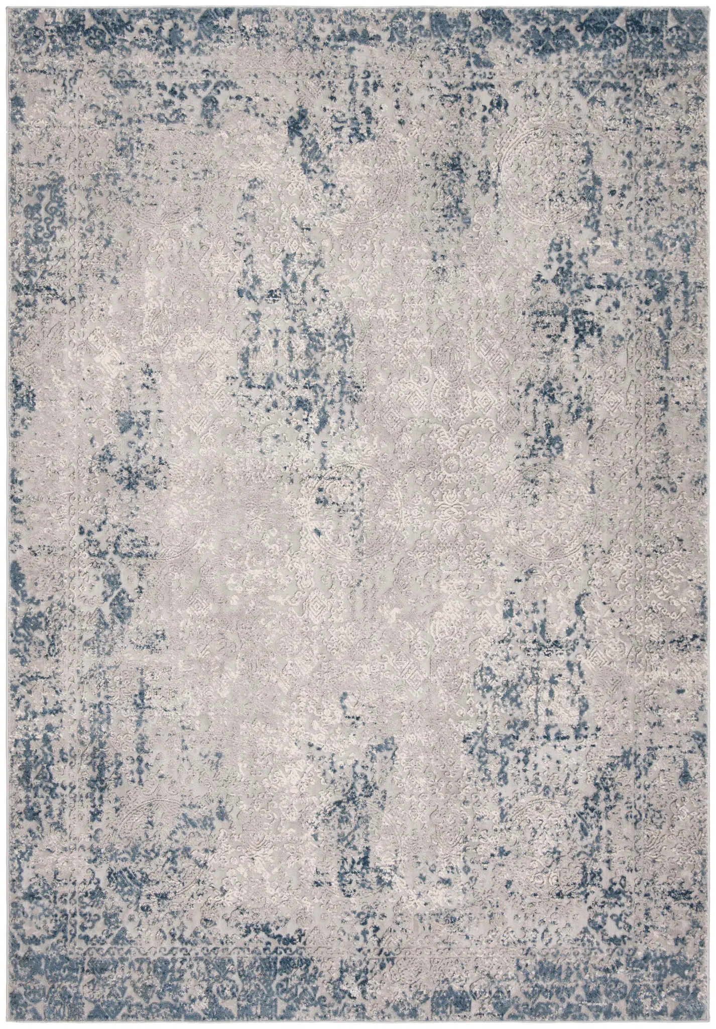 Invista Distressed Floral Border Rug