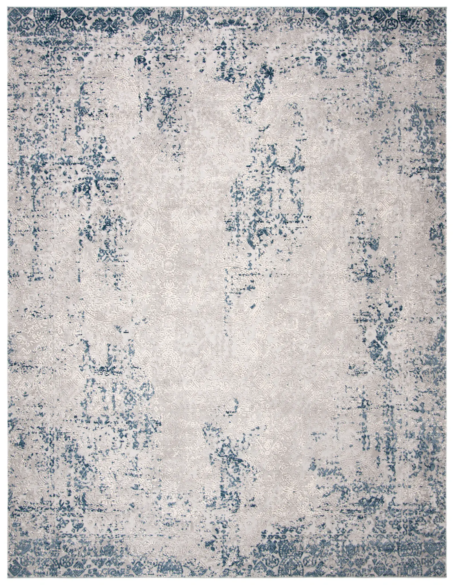 Invista Distressed Floral Border Rug