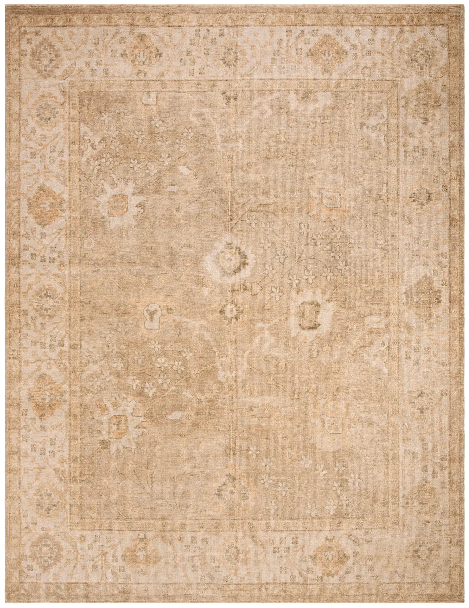 Izmir Floral Vine Hand-Knotted Wool Rug