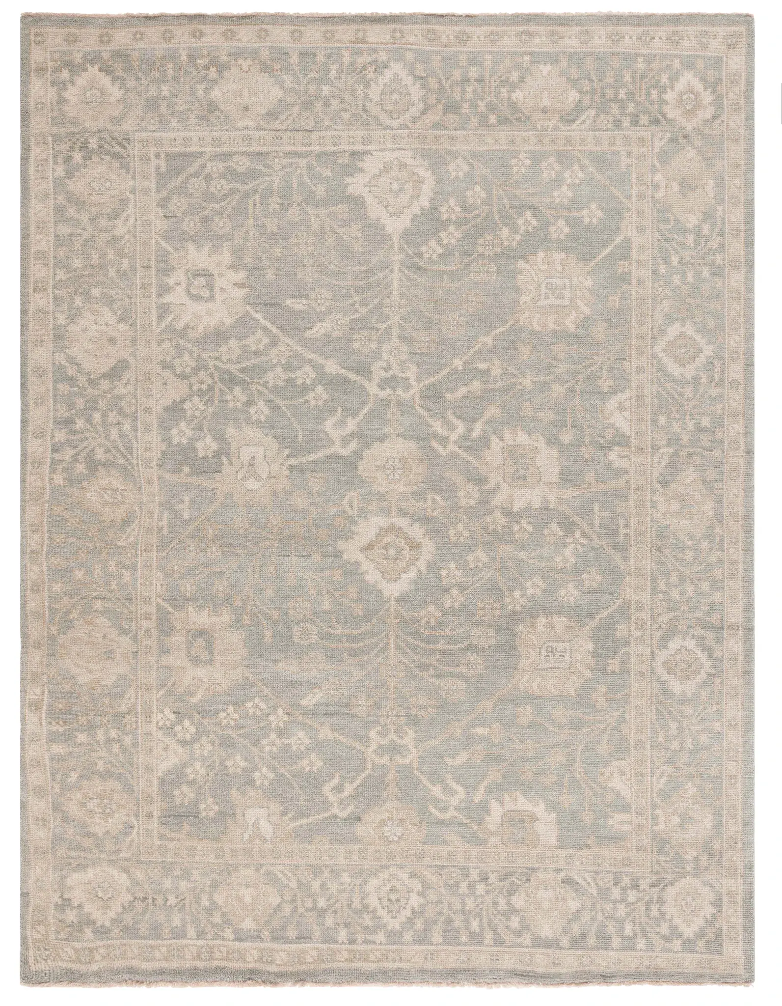 Izmir Floral Vine Hand-Knotted Wool Rug