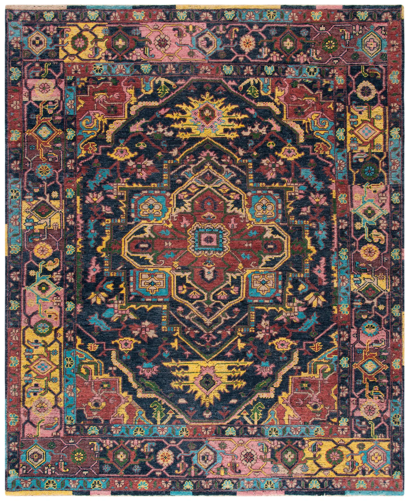 Izmir Medallion Hand-Knotted Wool Rug