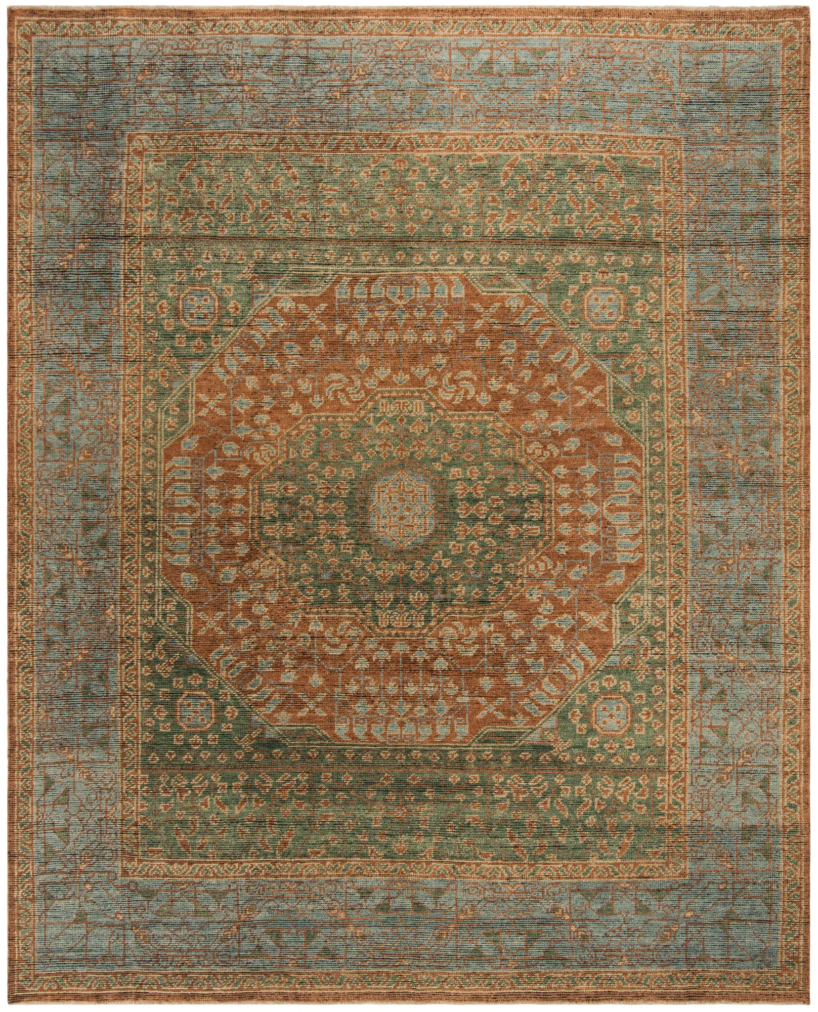 Izmir Concentric Medallion Hand-Knotted Wool Rug