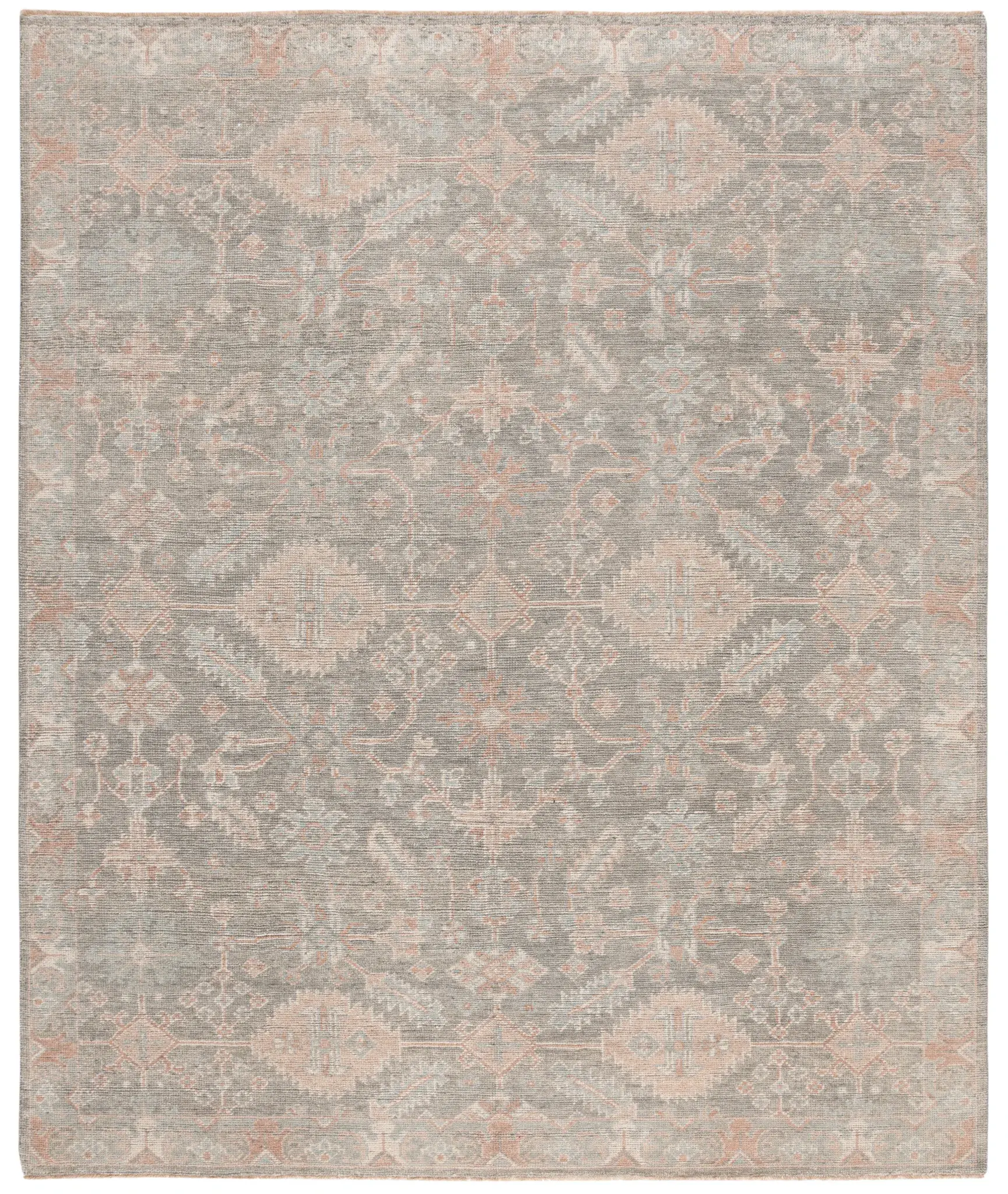 Izmir Faded Floral Hand-Knotted Rug