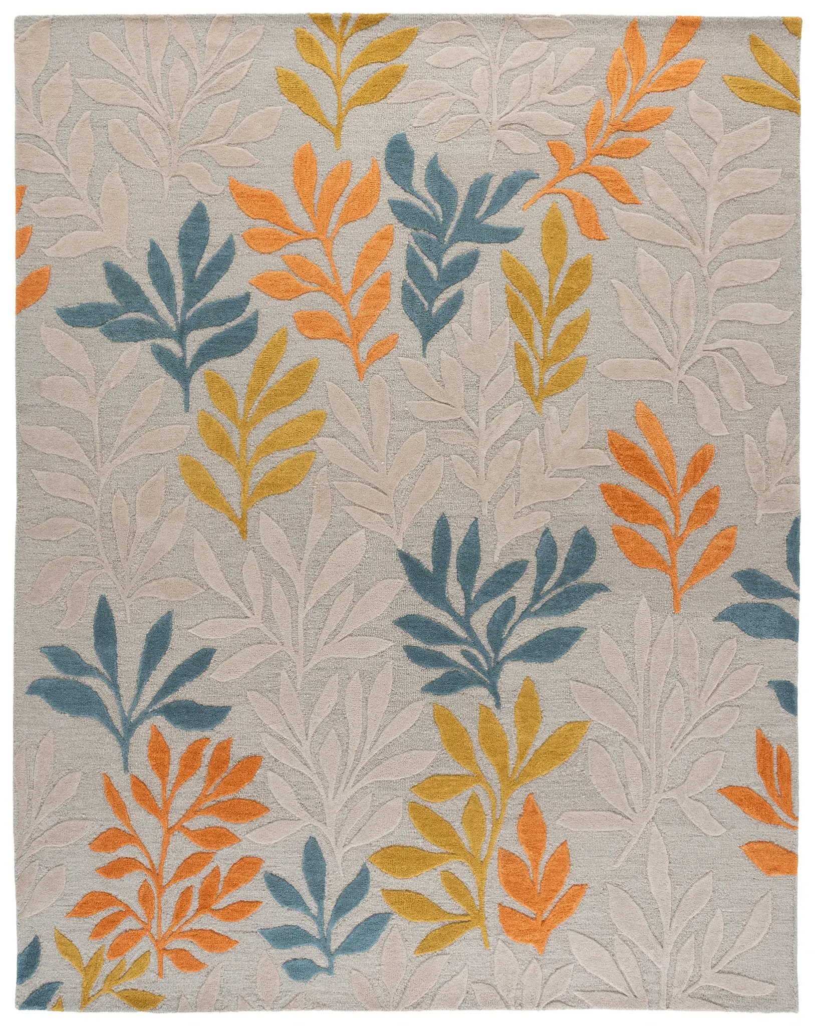 Jardin Modern Leaf Hand-Tufted Wool Rug