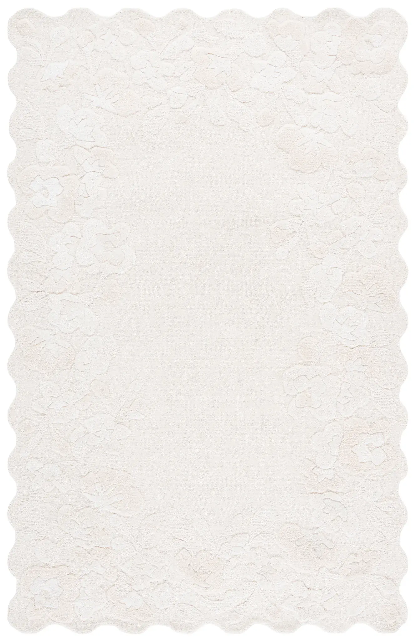 Jardin Scalloped Floral Hand-Tufted Rug