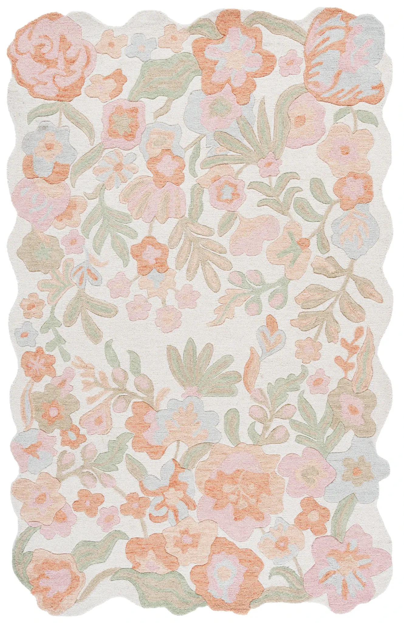 Jardin Scalloped Floral Trellis Hand-Tufted Wool Rug