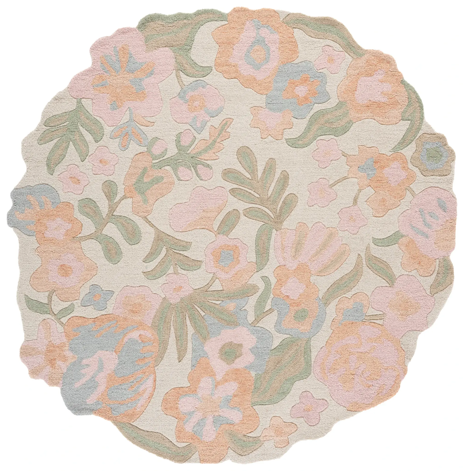 Jardin Scalloped Floral Trellis Hand-Tufted Wool Rug