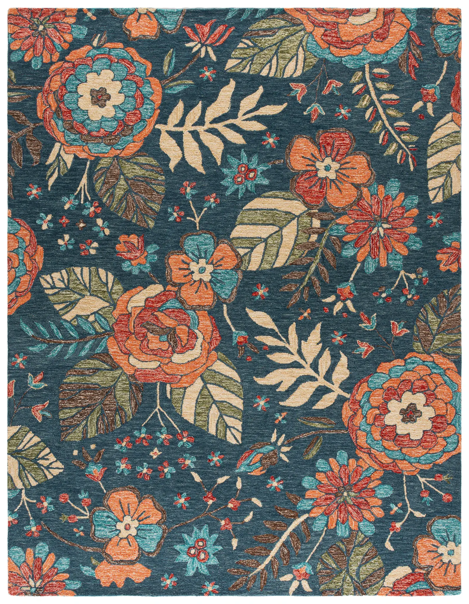 Jardin Folk Floral Sprig Hand-Tufted Wool Rug