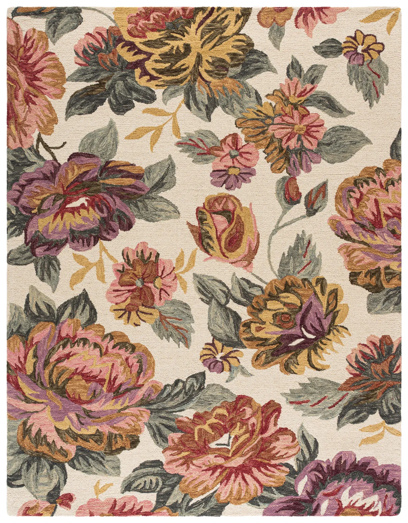 Jardin Peony Floral Hand-Tufted Wool Rug