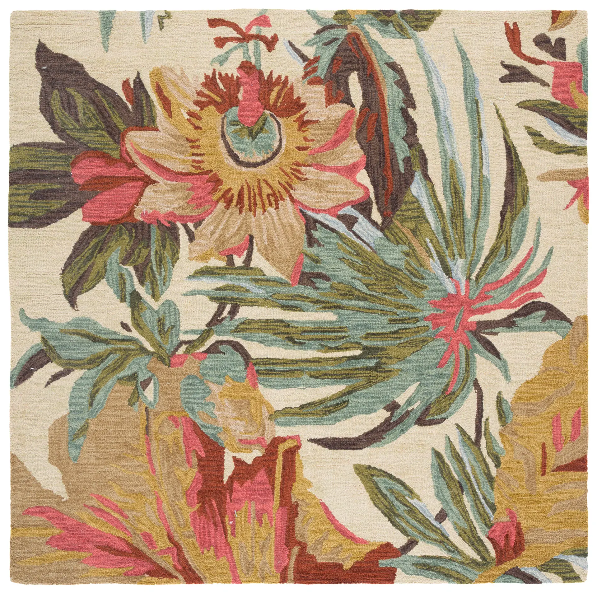 Jardin Tropical Floral Hand-Tufted Wool Rug