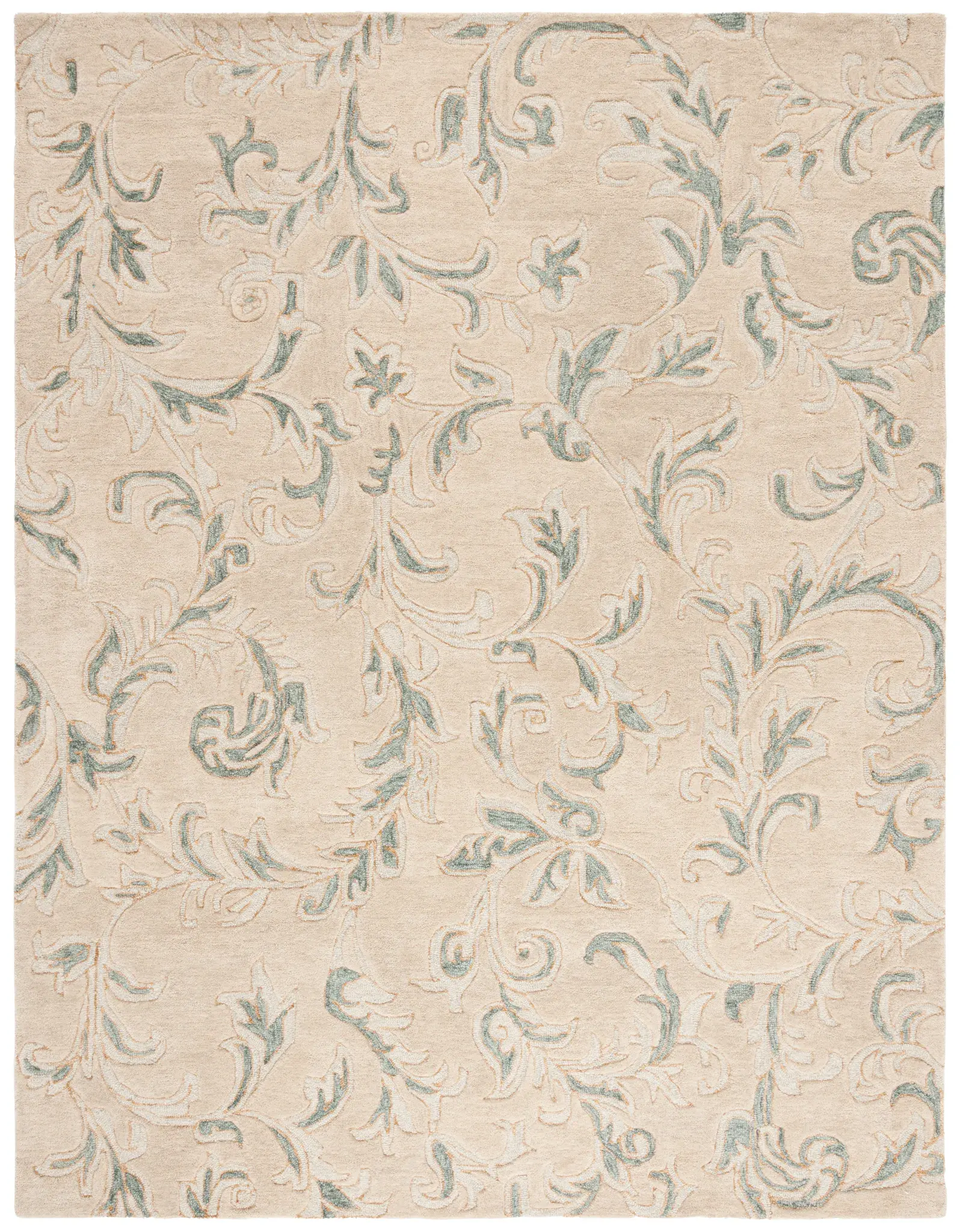 Jardin Scrolling Leaf Hand-Tufted Wool Rug