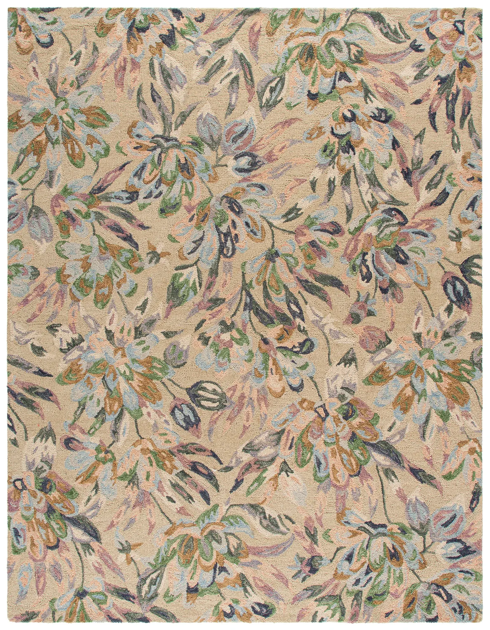 Jardin Impressionist Floral Hand-Tufted Wool Rug