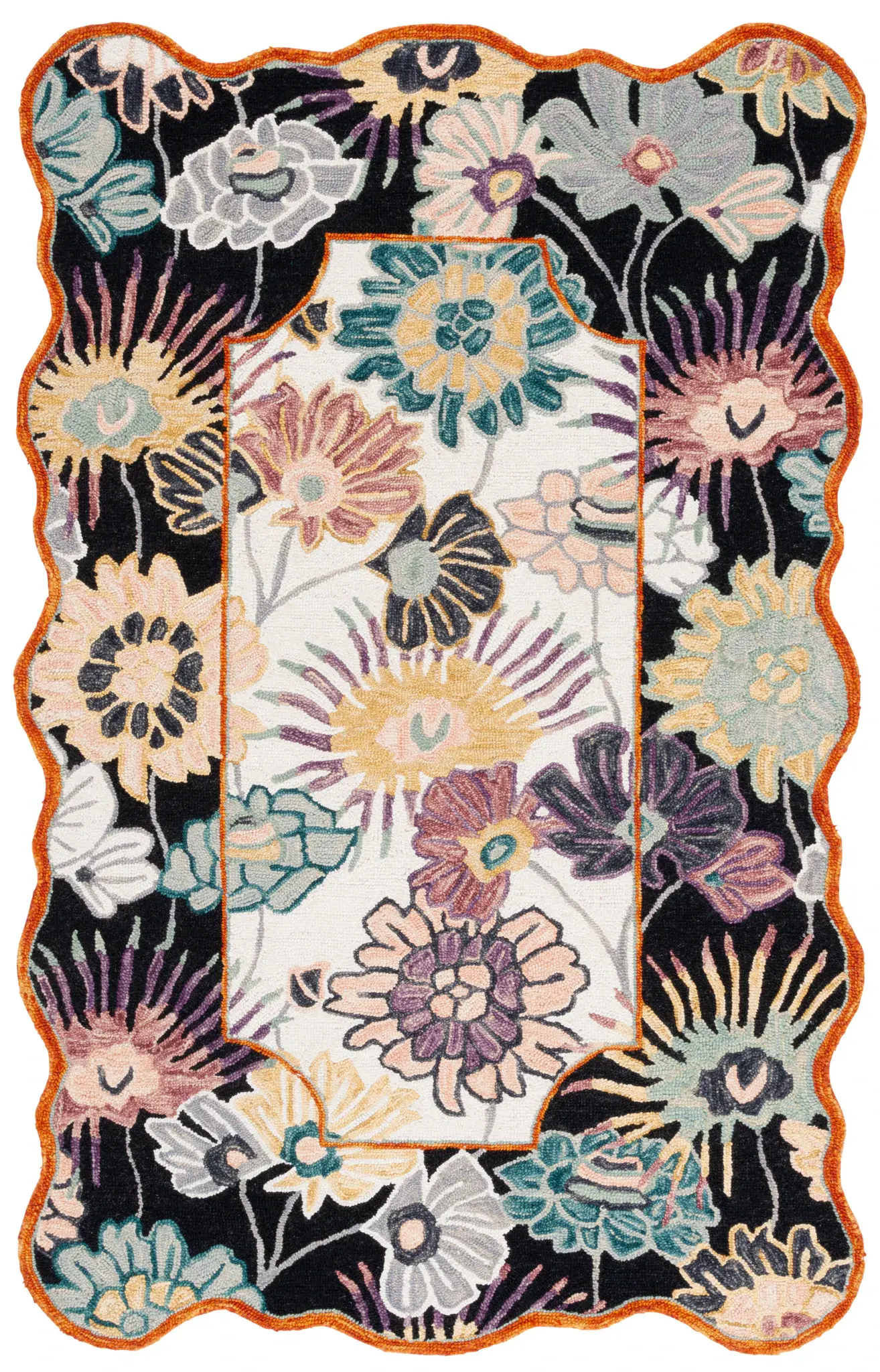 Jardin Scalloped Floral Hand-Tufted Wool Rug
