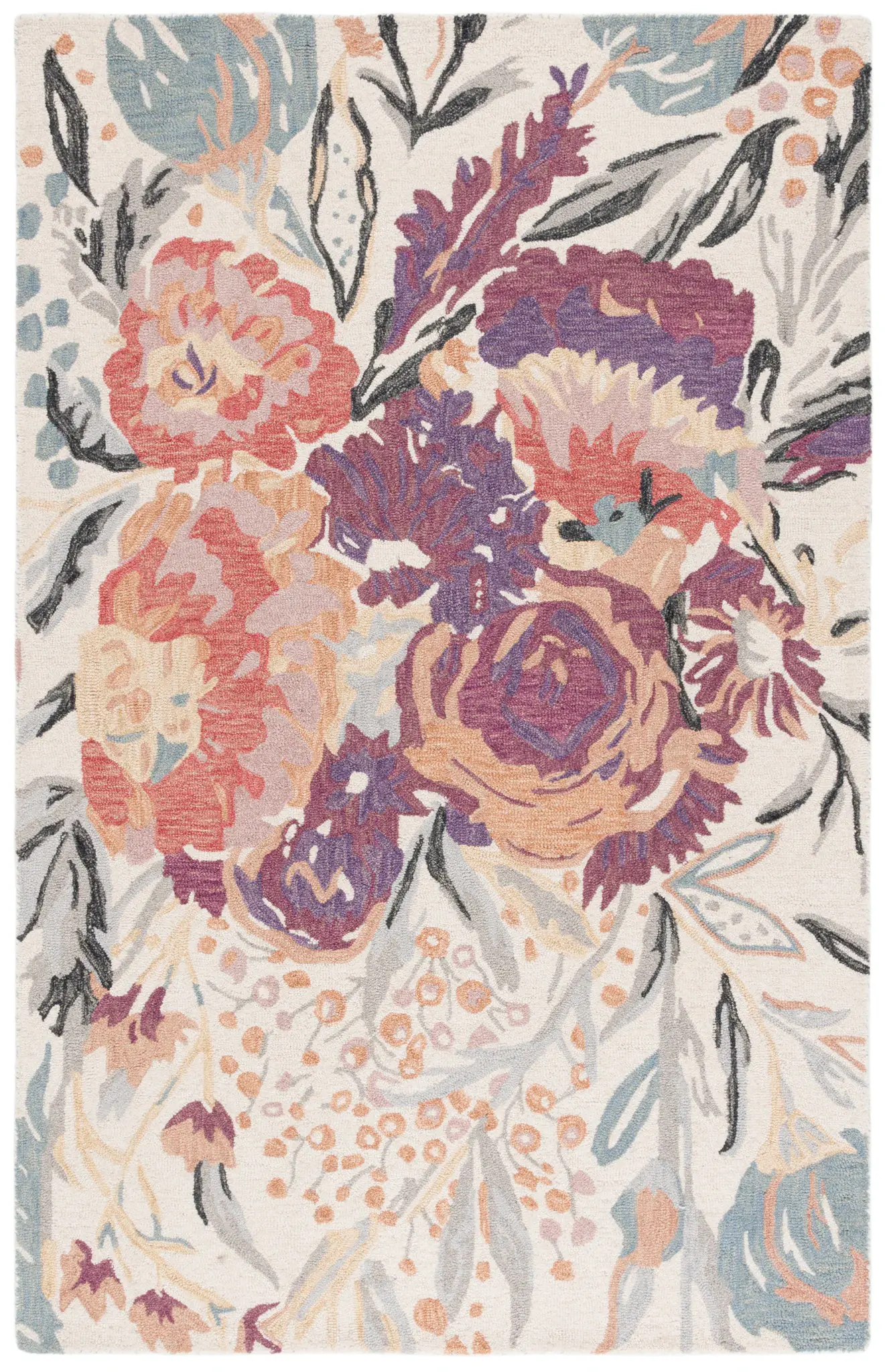 Jardin Oversized Floral Bouquet Hand-Tufted Wool Rug