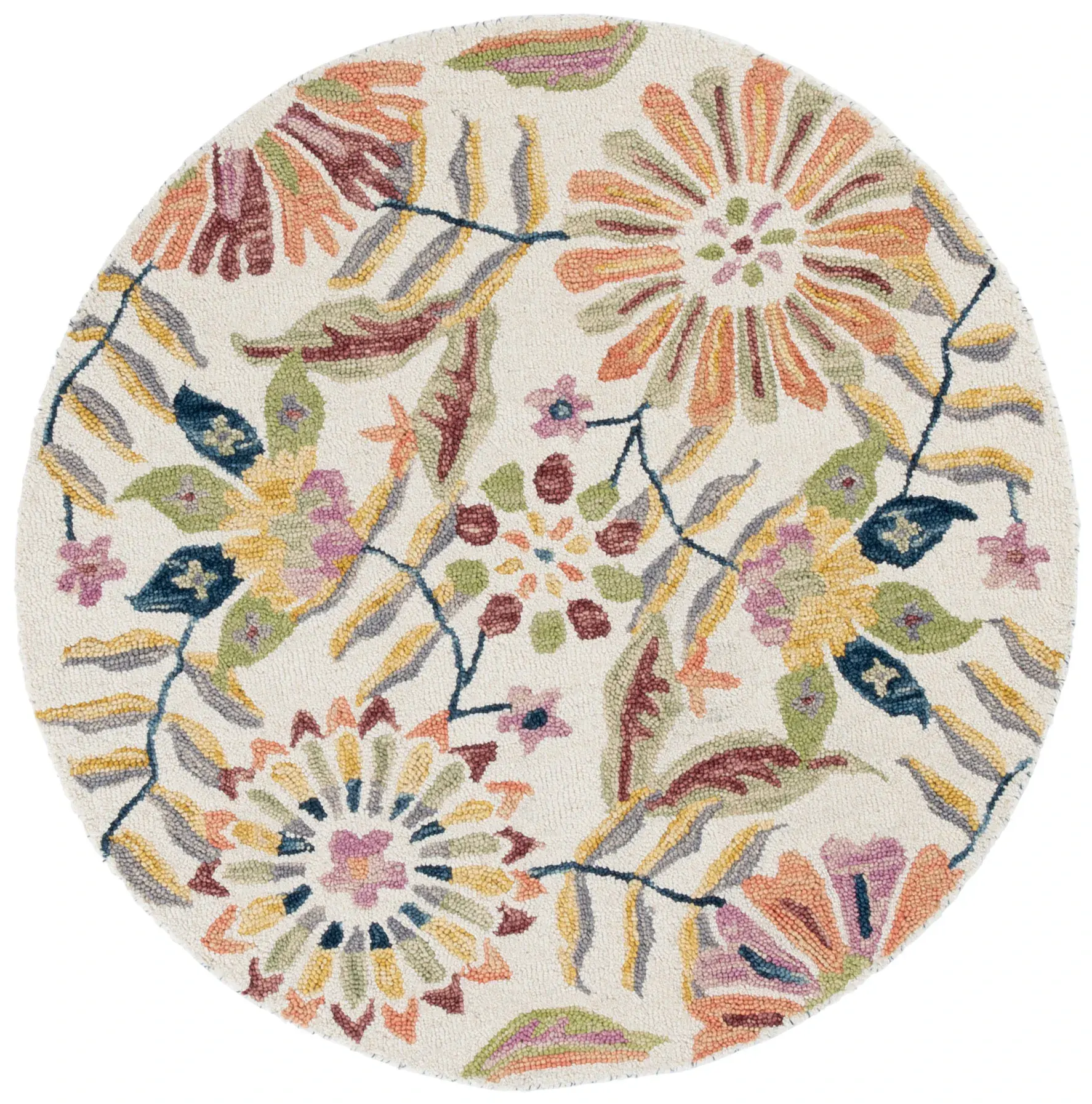 Jardin Boho Floral Hand-Tufted Wool Rug