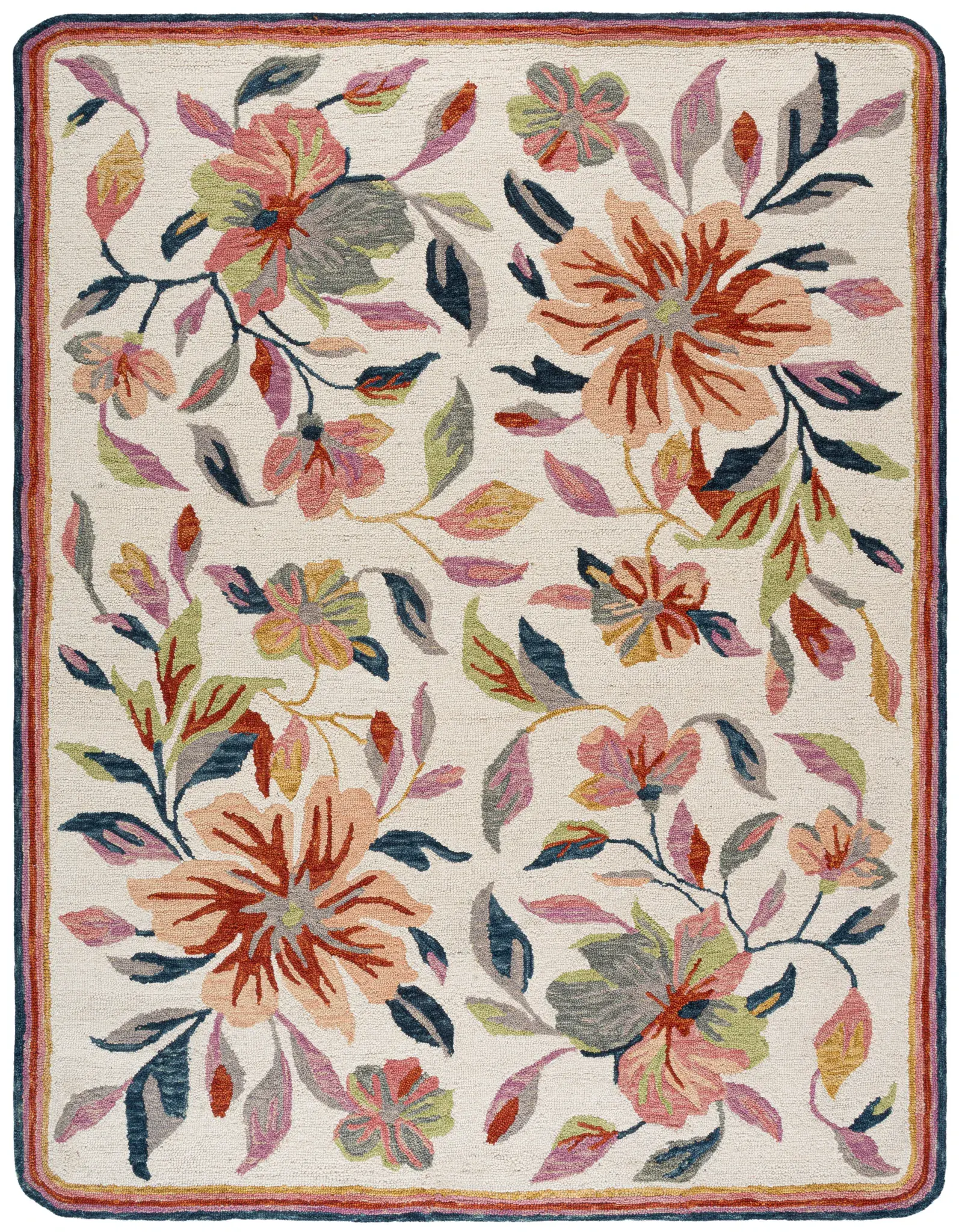 Jardin Chelsea Scalloped Floral Hand-Tufted Wool Rug