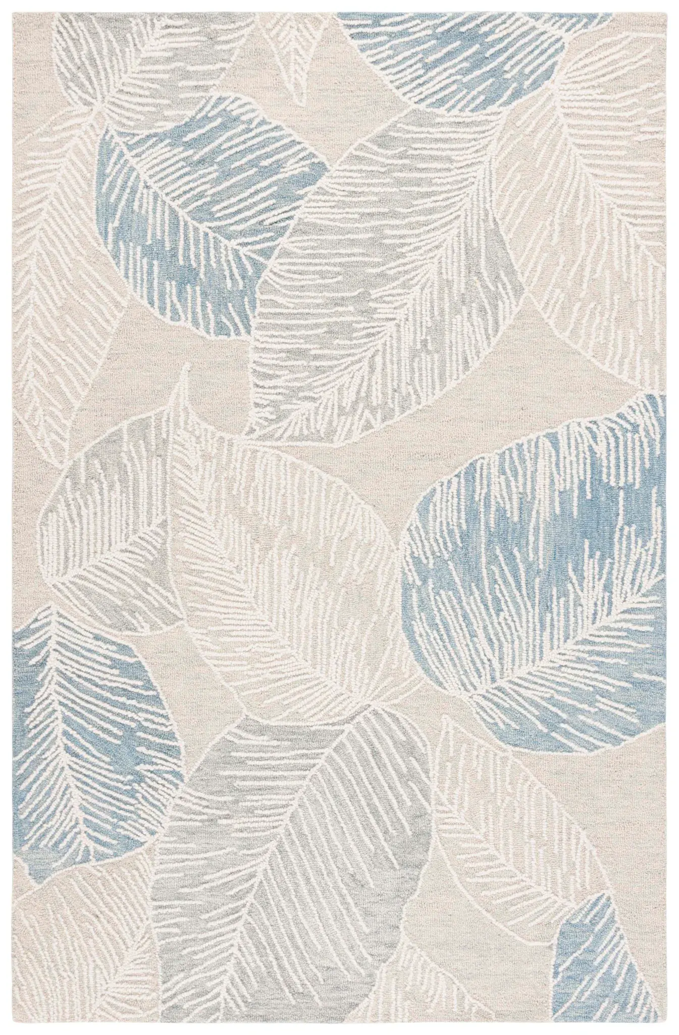 Jardin Overlapping Leaves Hand-Tufted Wool Rug