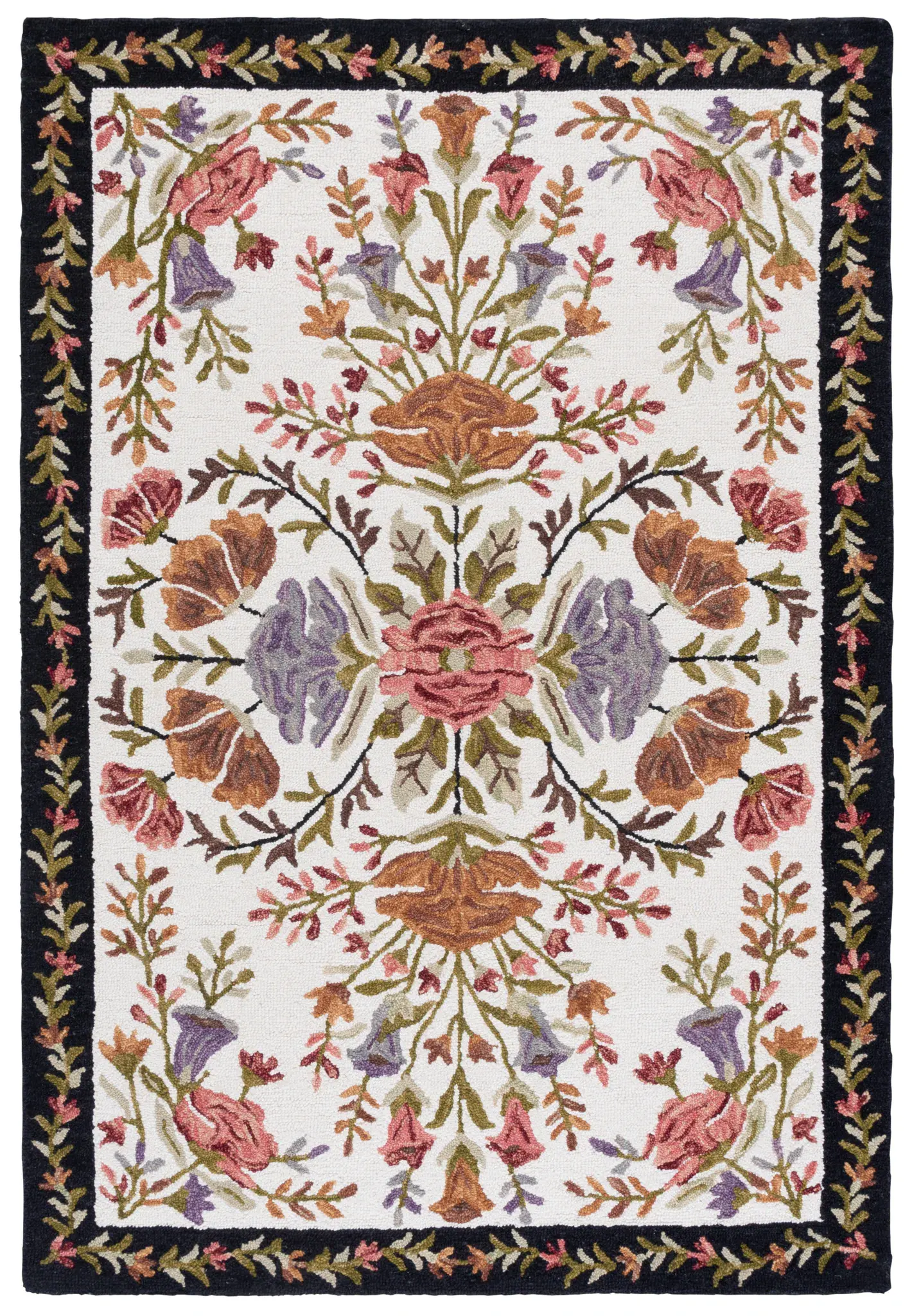 Jardin Symmetrical Floral Hand-Tufted Wool Rug