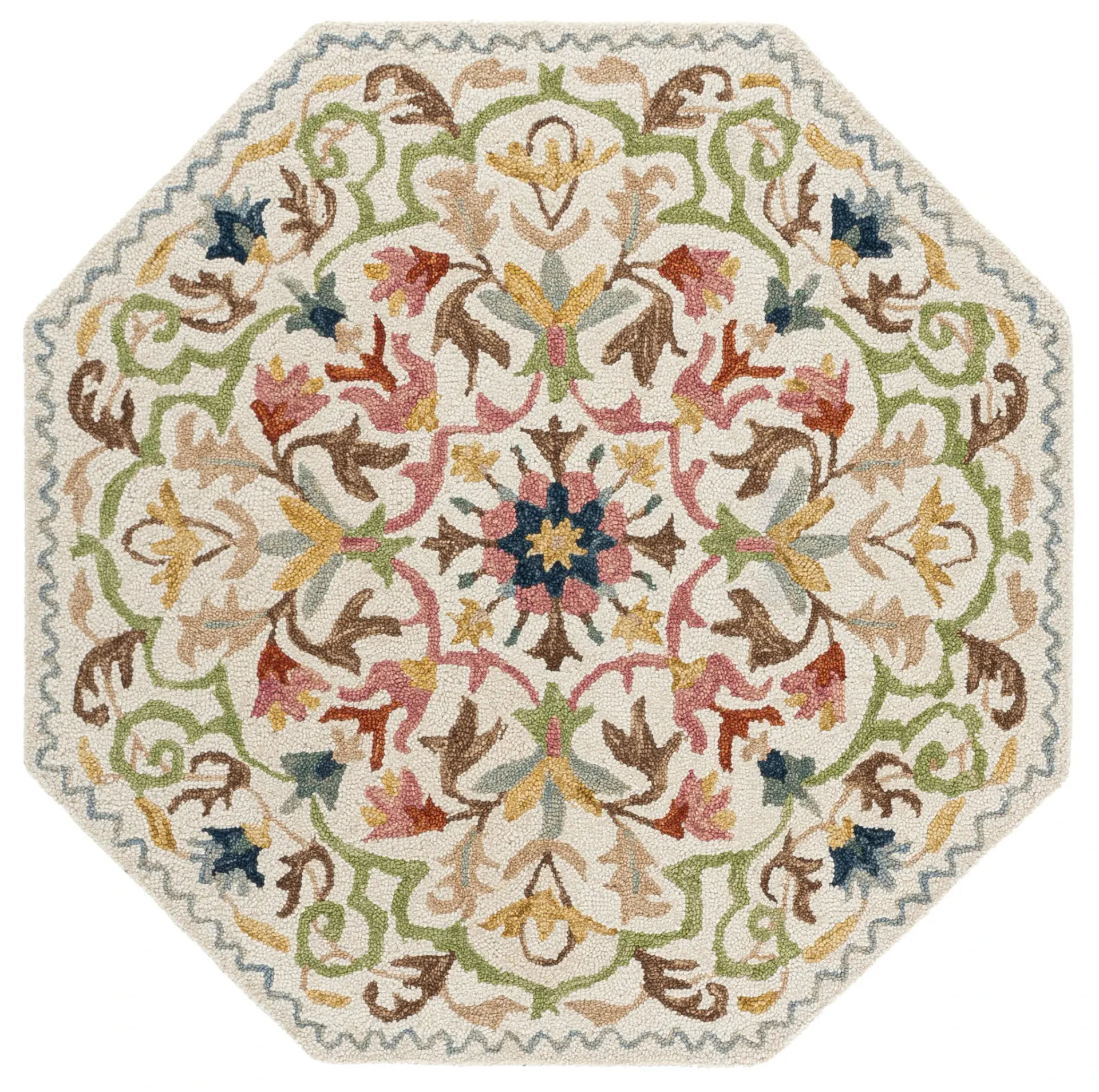 Jardin French Country Floral Hand-Tufted Wool Rug