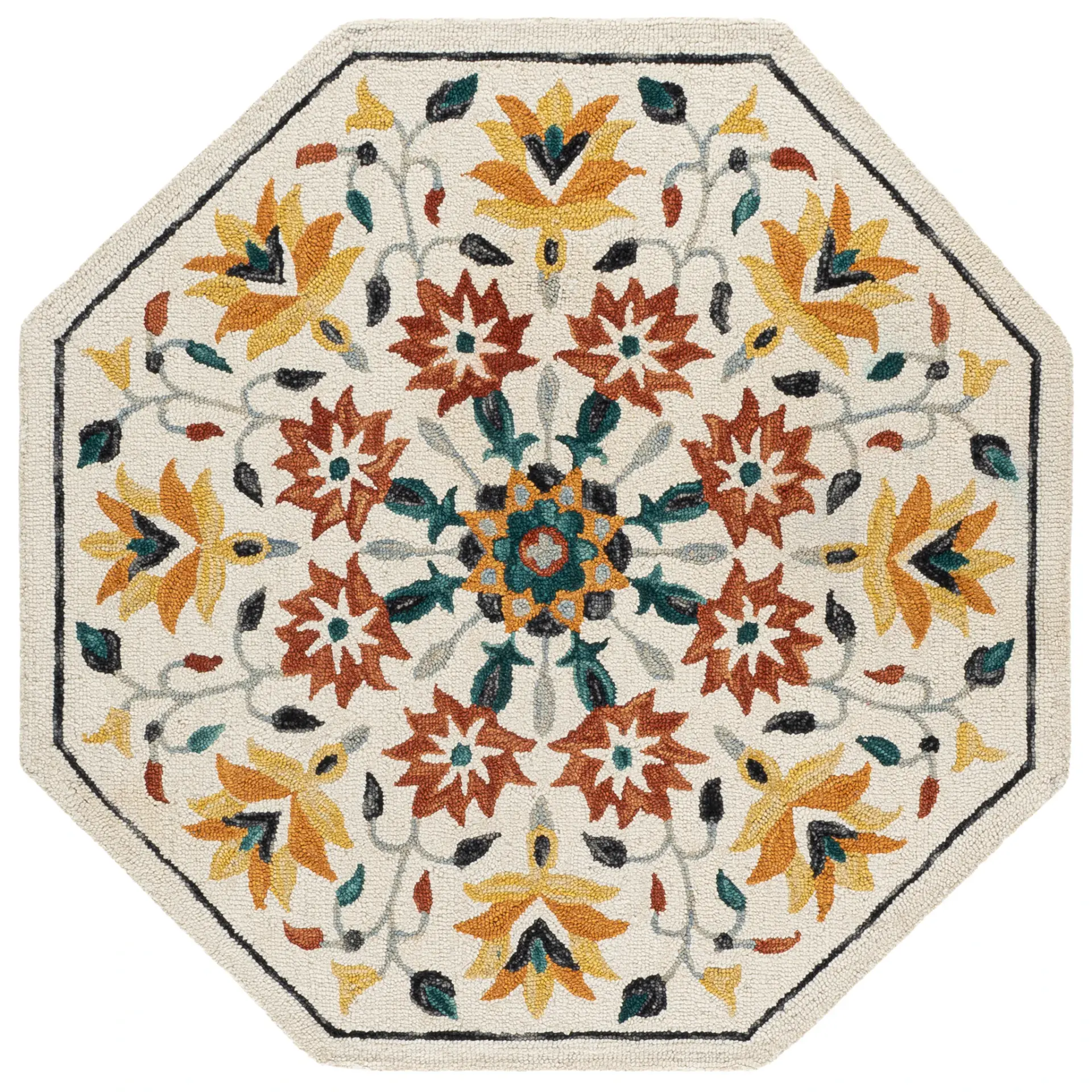 Jardin French Country Floral Hand-Tufted Wool Rug