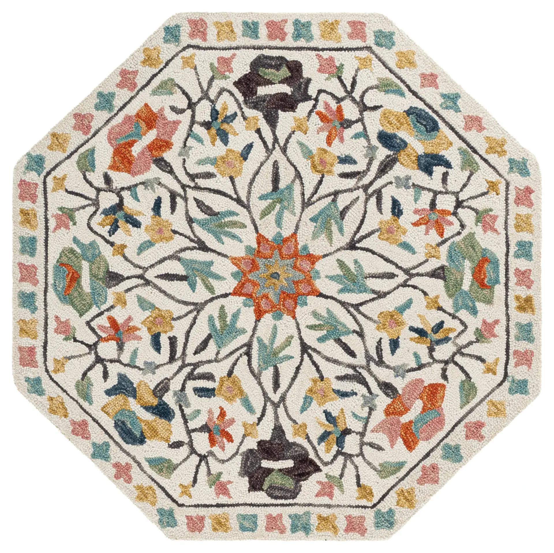 Jardin Country Floral Hand-Tufted Wool Rug
