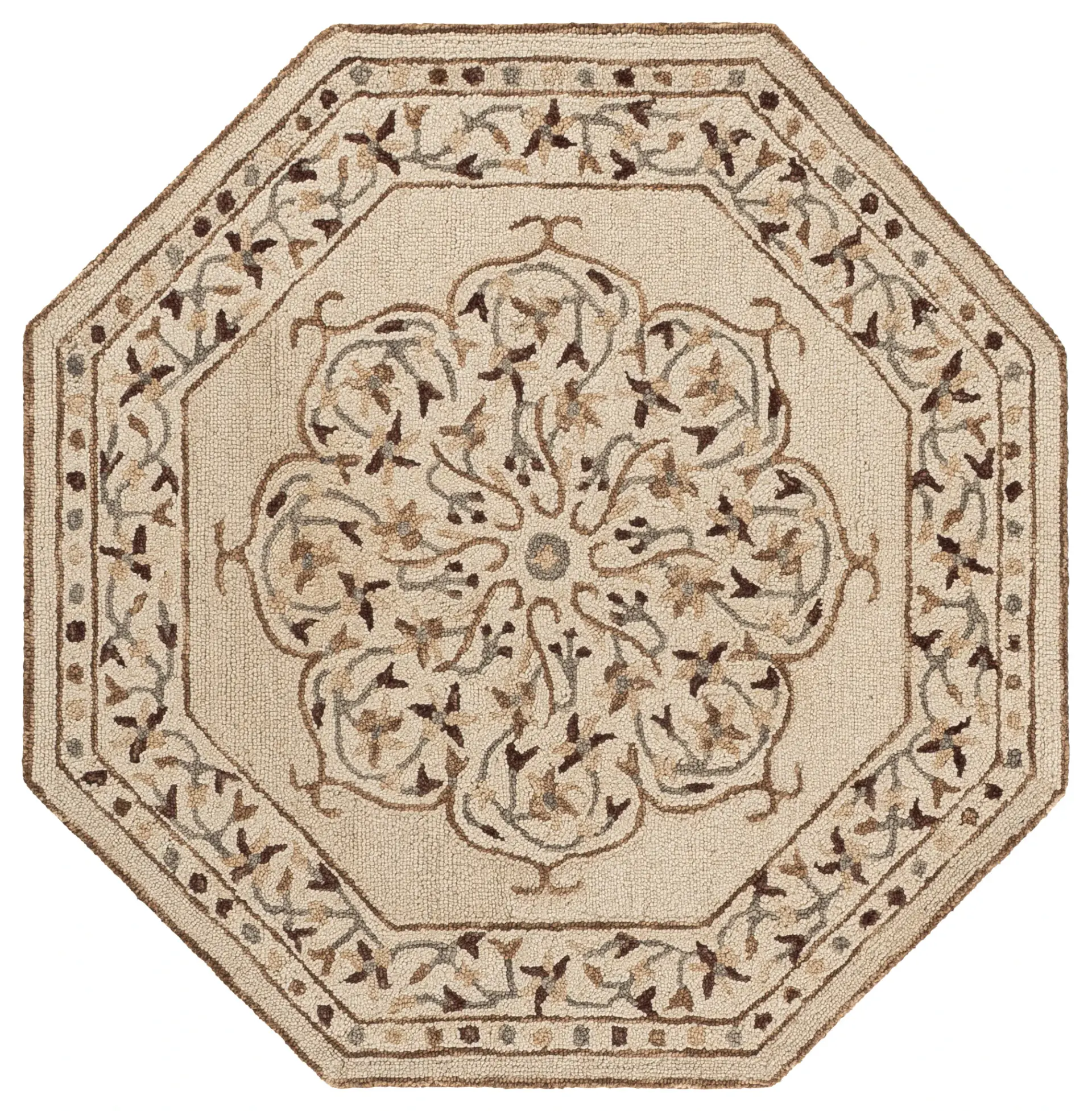 Jardin Traditional Medallion Hand-Tufted Wool Rug