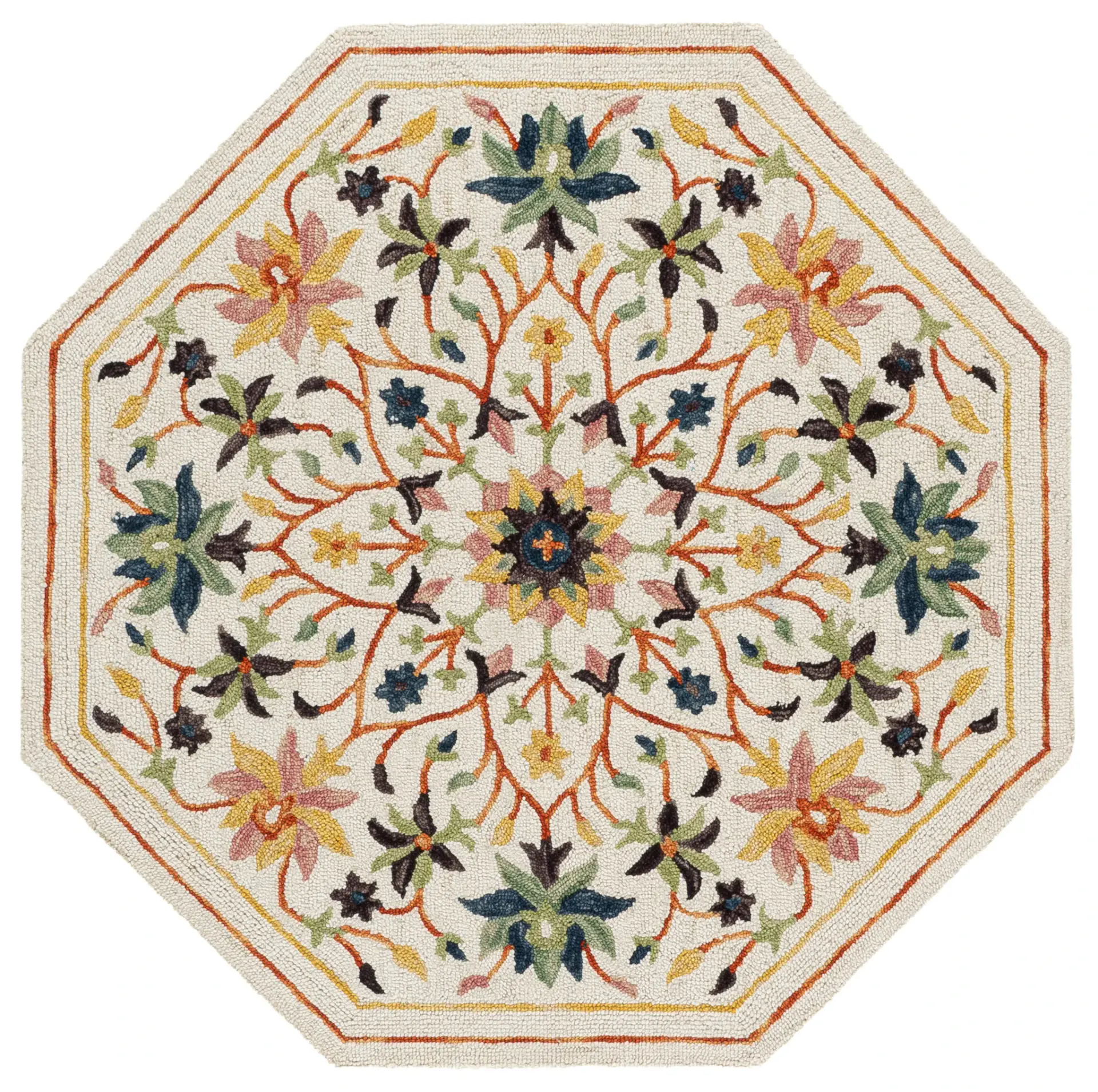 Jardin Floral Octagon Hand-Tufted Wool Rug