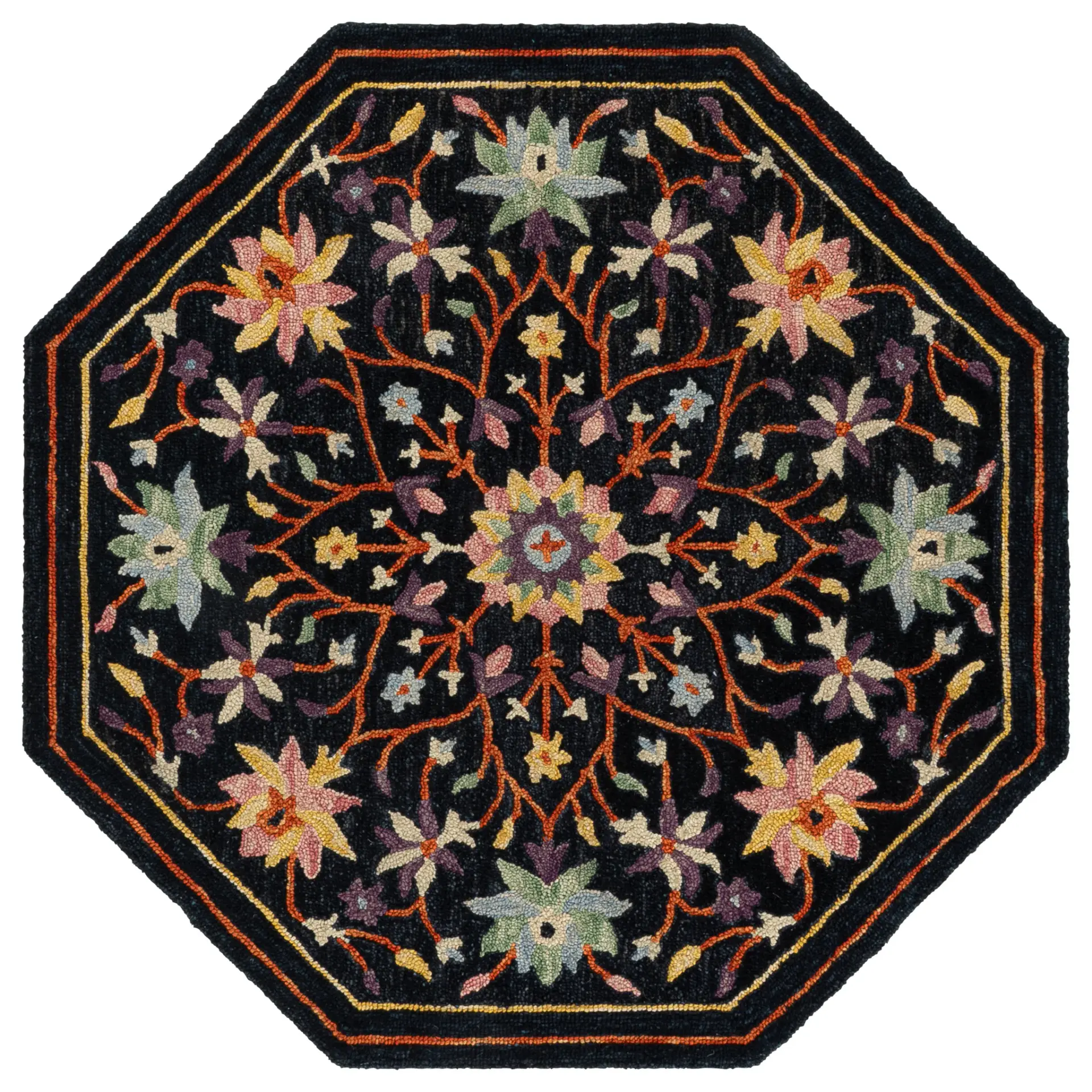 Jardin Floral Octagon Hand-Tufted Wool Rug