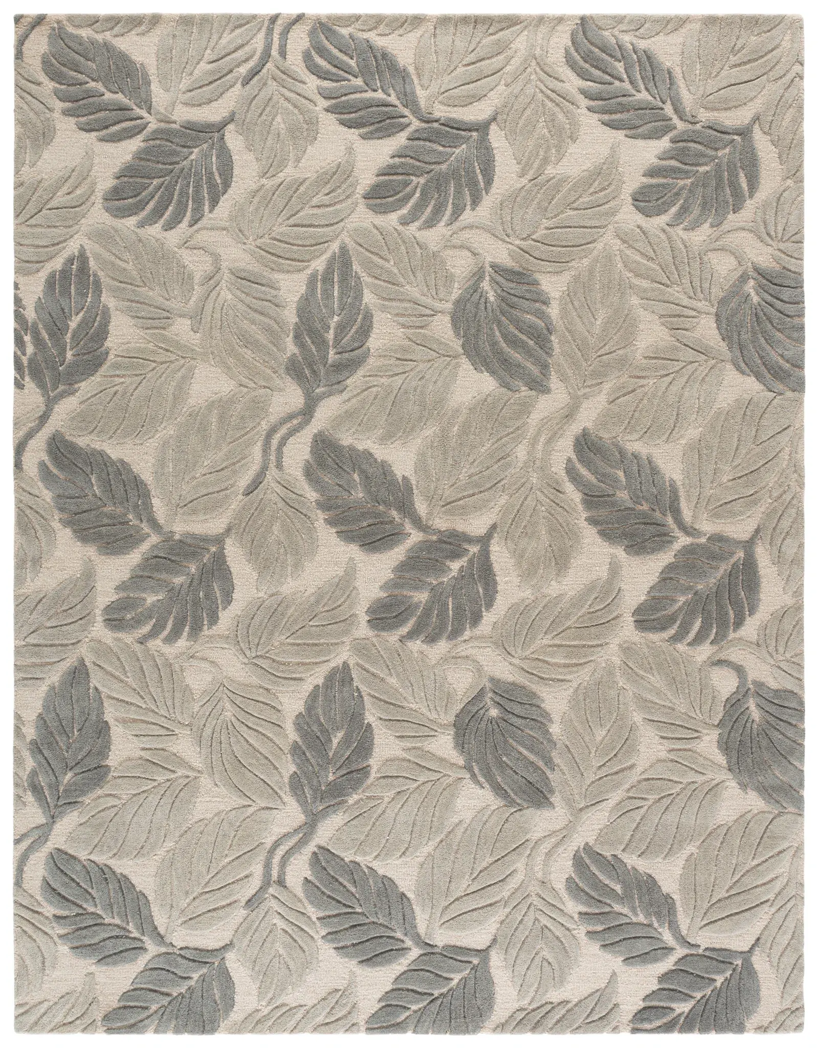 Jardin Floating Leaves Hand-Tufted Wool Rug