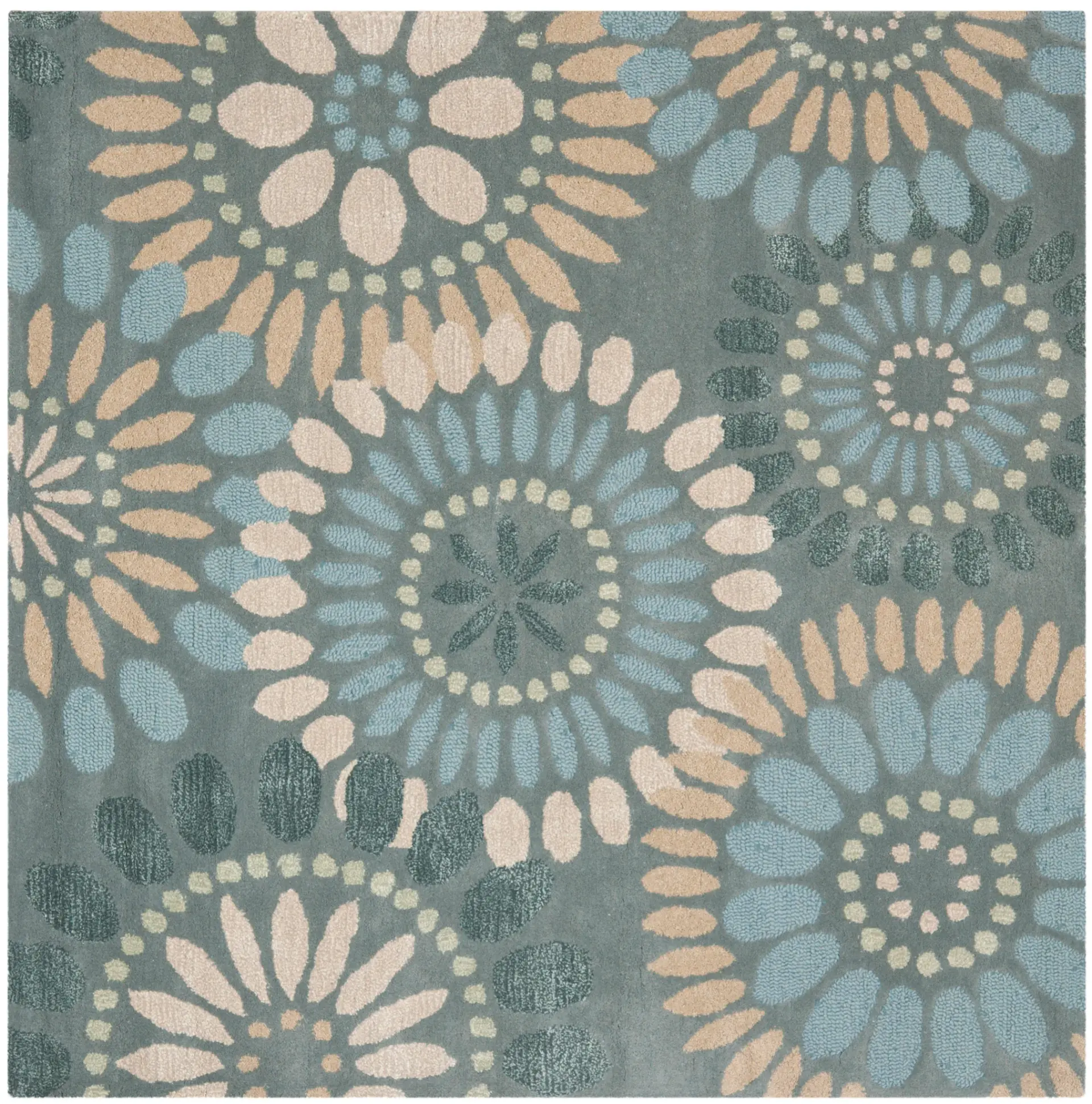 Jardin Sunburst Floral Hand-Tufted Wool Rug