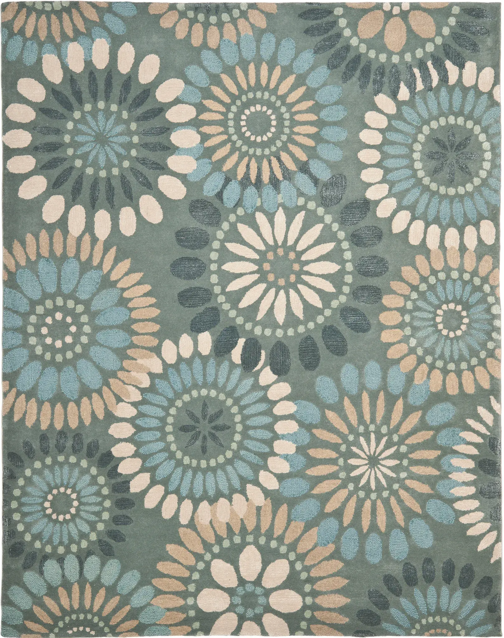 Jardin Sunburst Floral Hand-Tufted Wool Rug