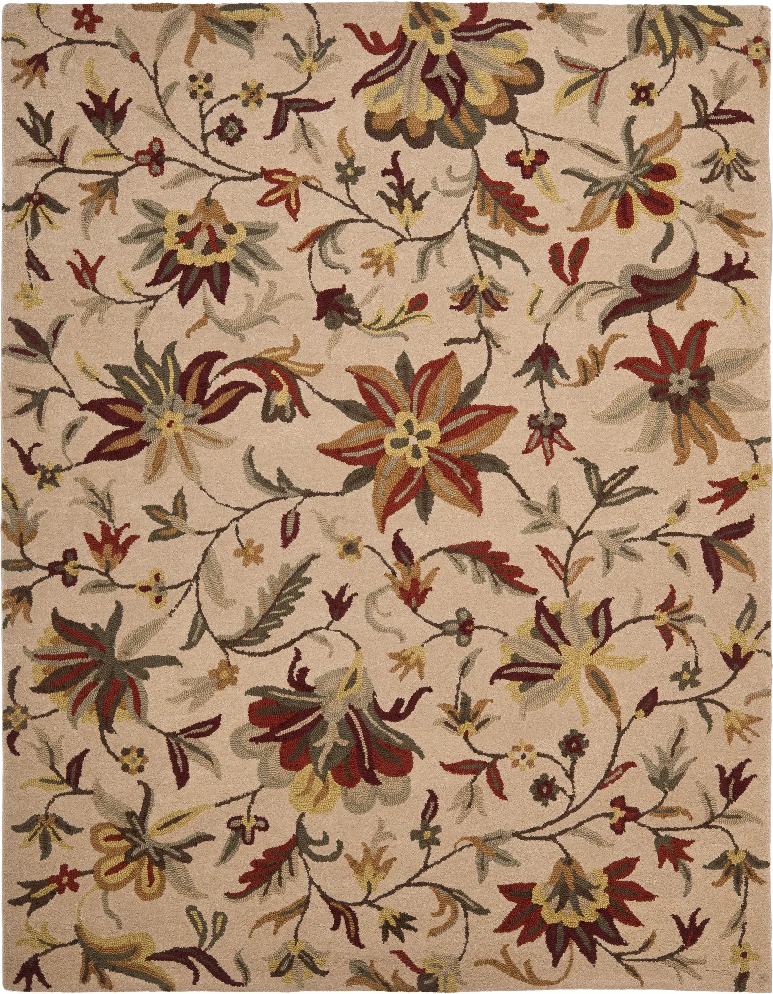 Jardin Jacobean Vine Floral Hand-Tufted Wool Rug
