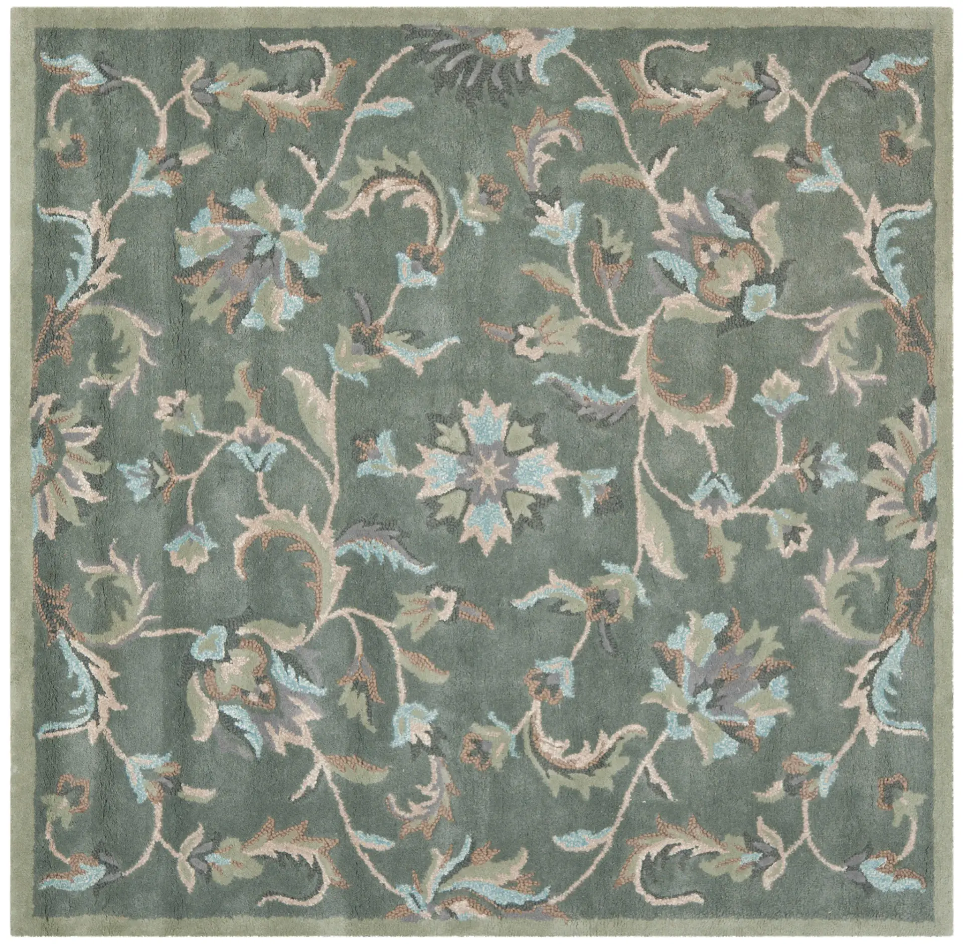 Jardin Scrolling Floral Hand-Tufted Wool Rug