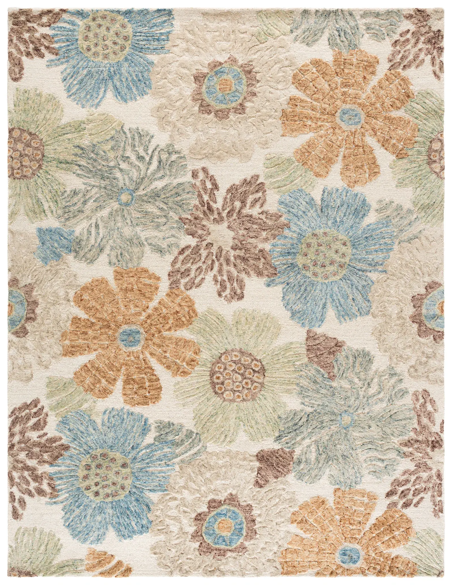 Jardin Daisy Floral Hand-Tufted Wool Rug