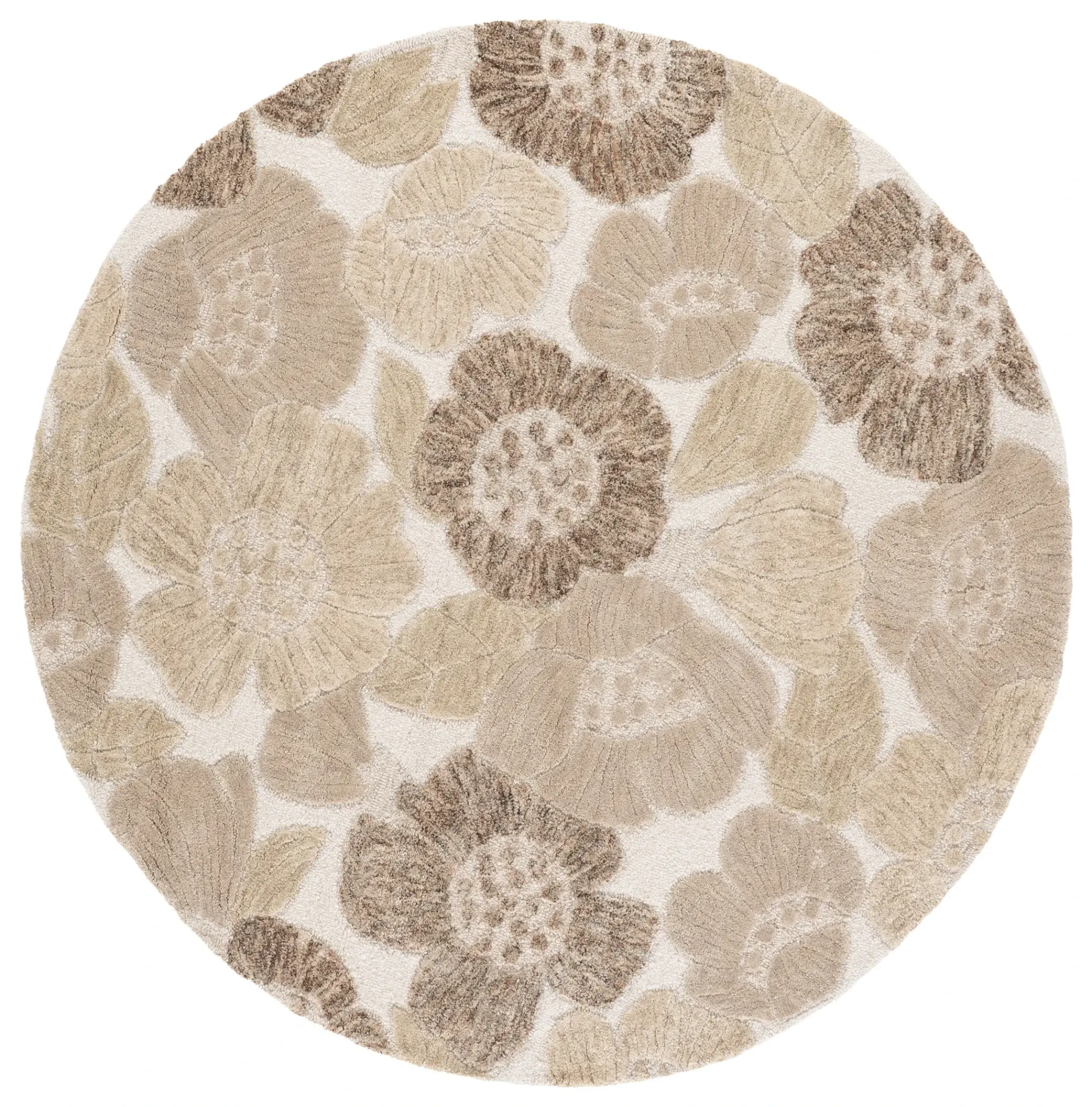 Jardin Retro Floral Hand-Tufted Wool Rug