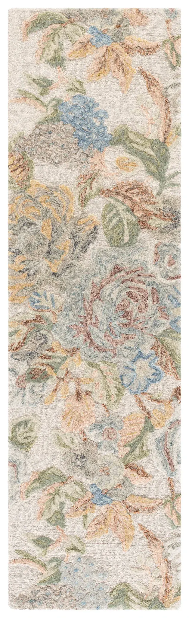 Jardin Impressionist Rose Floral Hand-Tufted Wool Rug