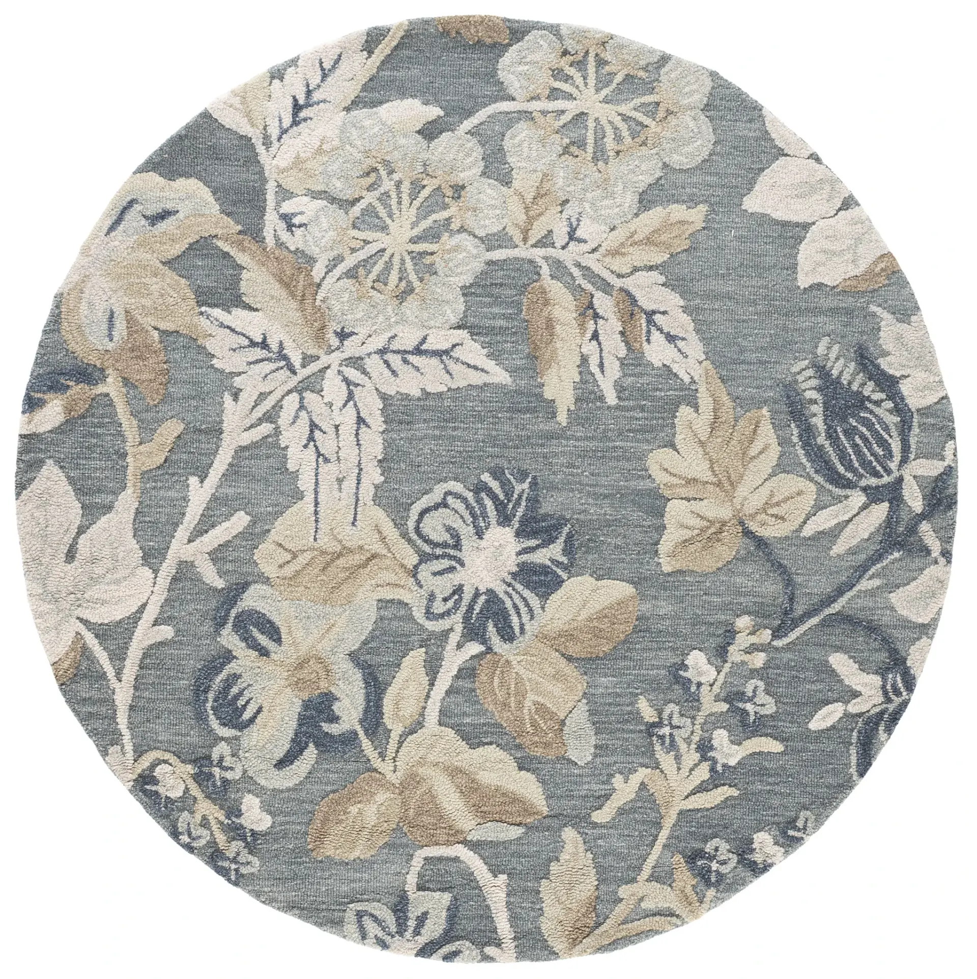 Jardin Jacobean Bellflower Floral Hand-Tufted Wool Rug