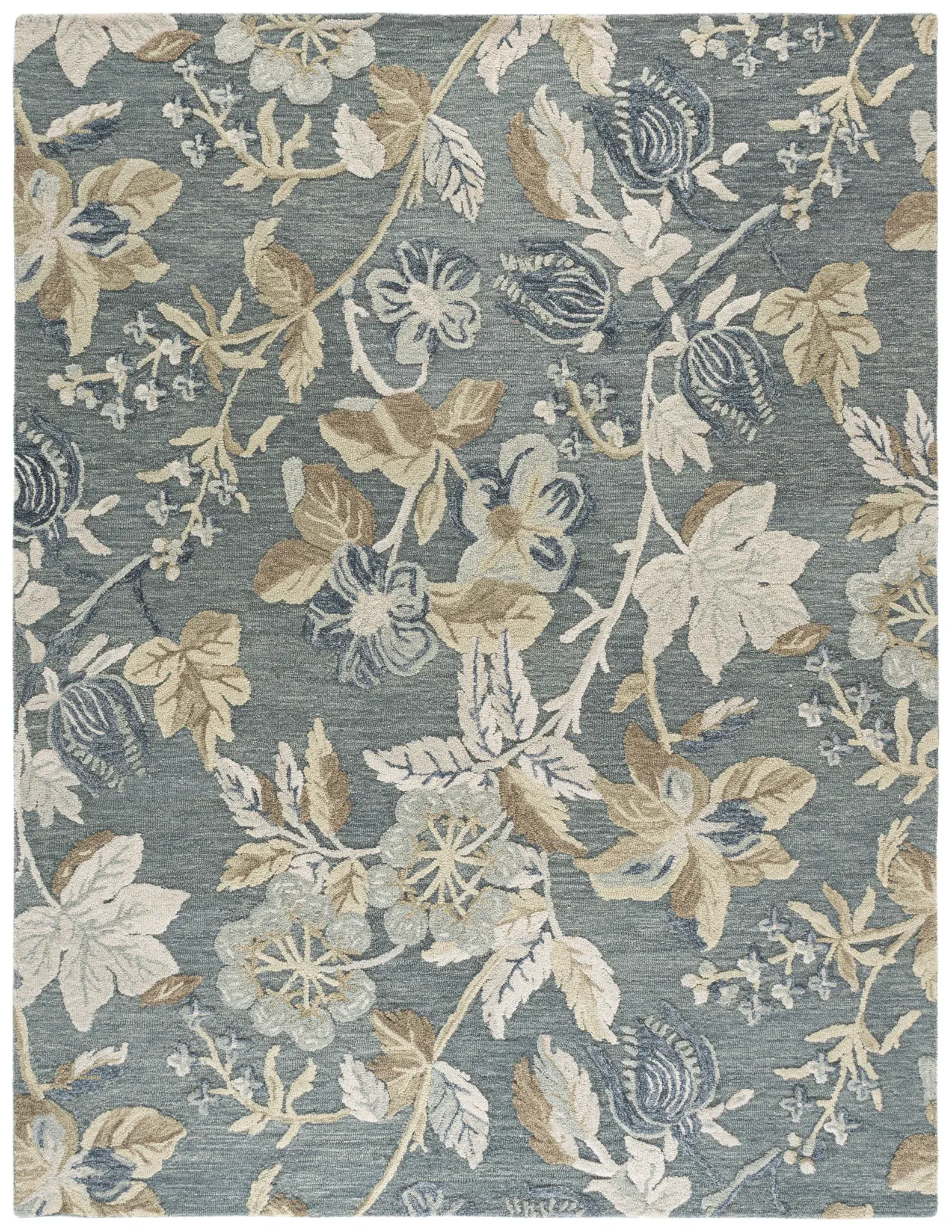 Jardin Jacobean Bellflower Floral Hand-Tufted Wool Rug