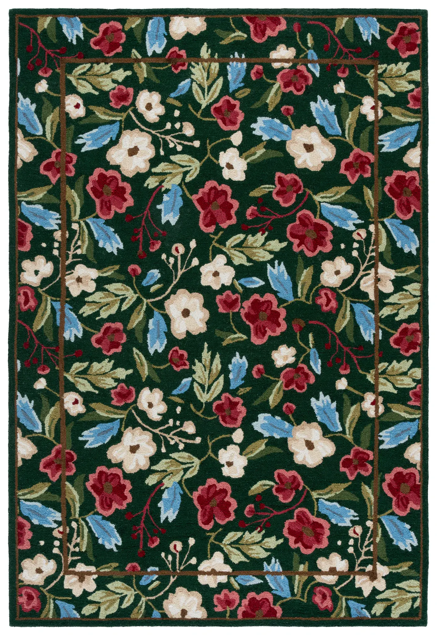 Jardin Floral Border Hand-Tufted Rug