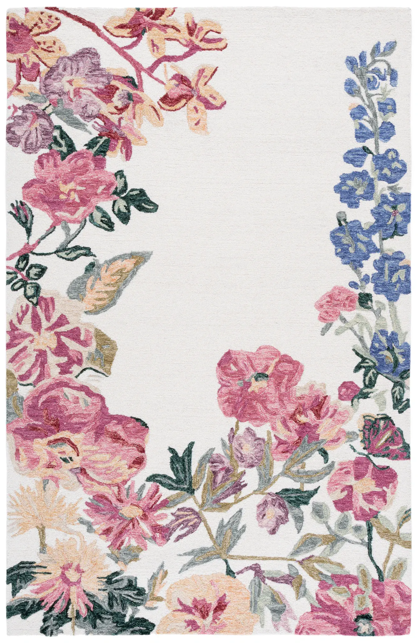 Jardin Asymmetrical Floral Hand-Tufted Wool Rug