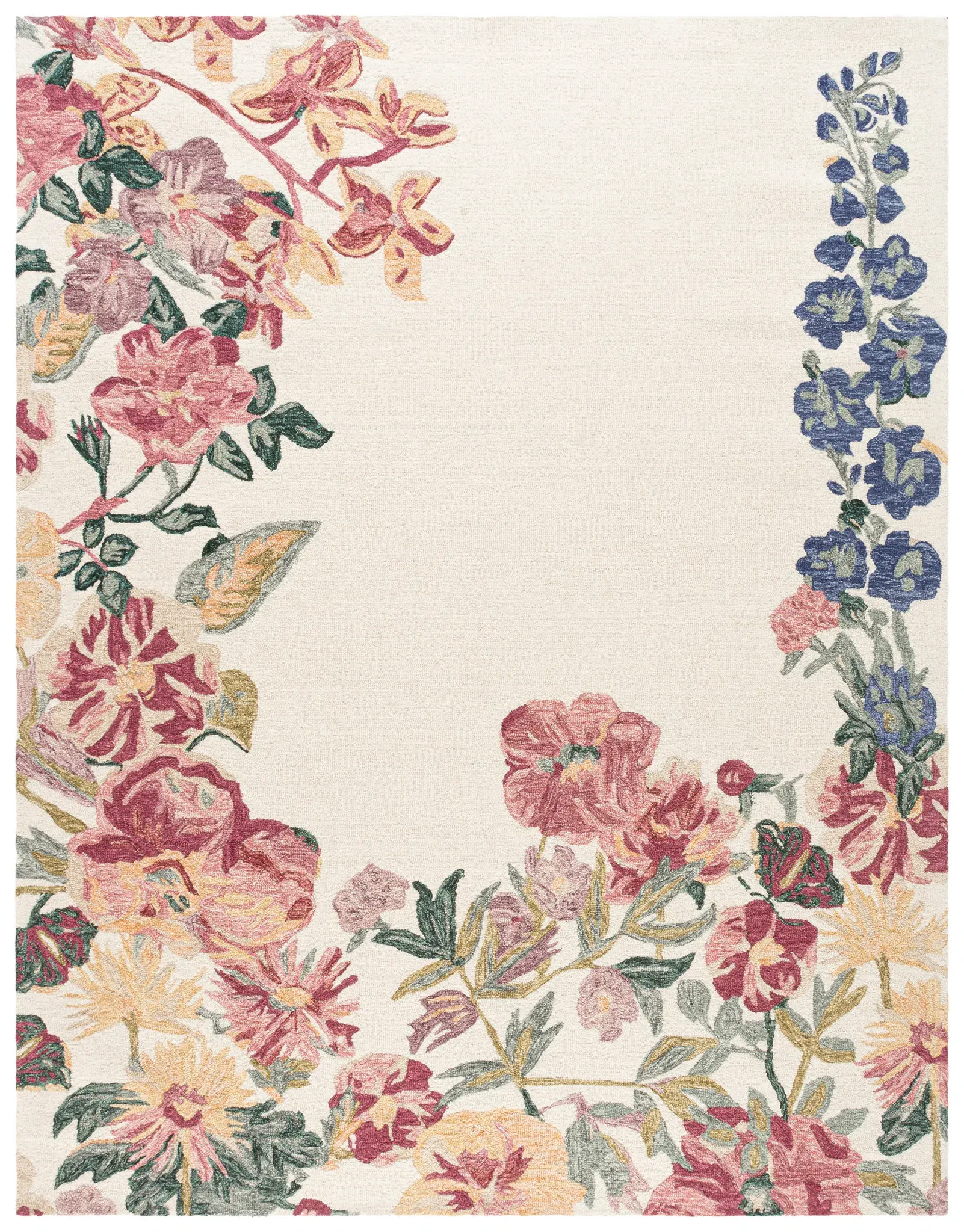 Jardin Asymmetrical Floral Hand-Tufted Wool Rug