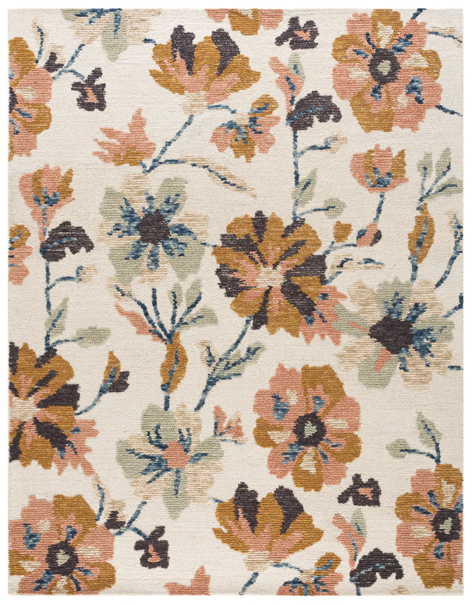 Jardin Transitional Floral Hand-Tufted Wool Rug