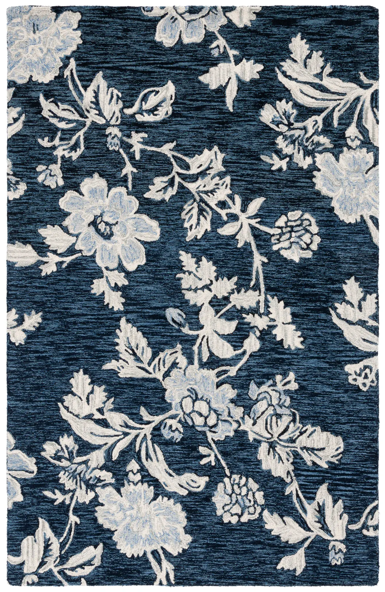 Jardin Toile Floral Hand-Tufted Wool Rug