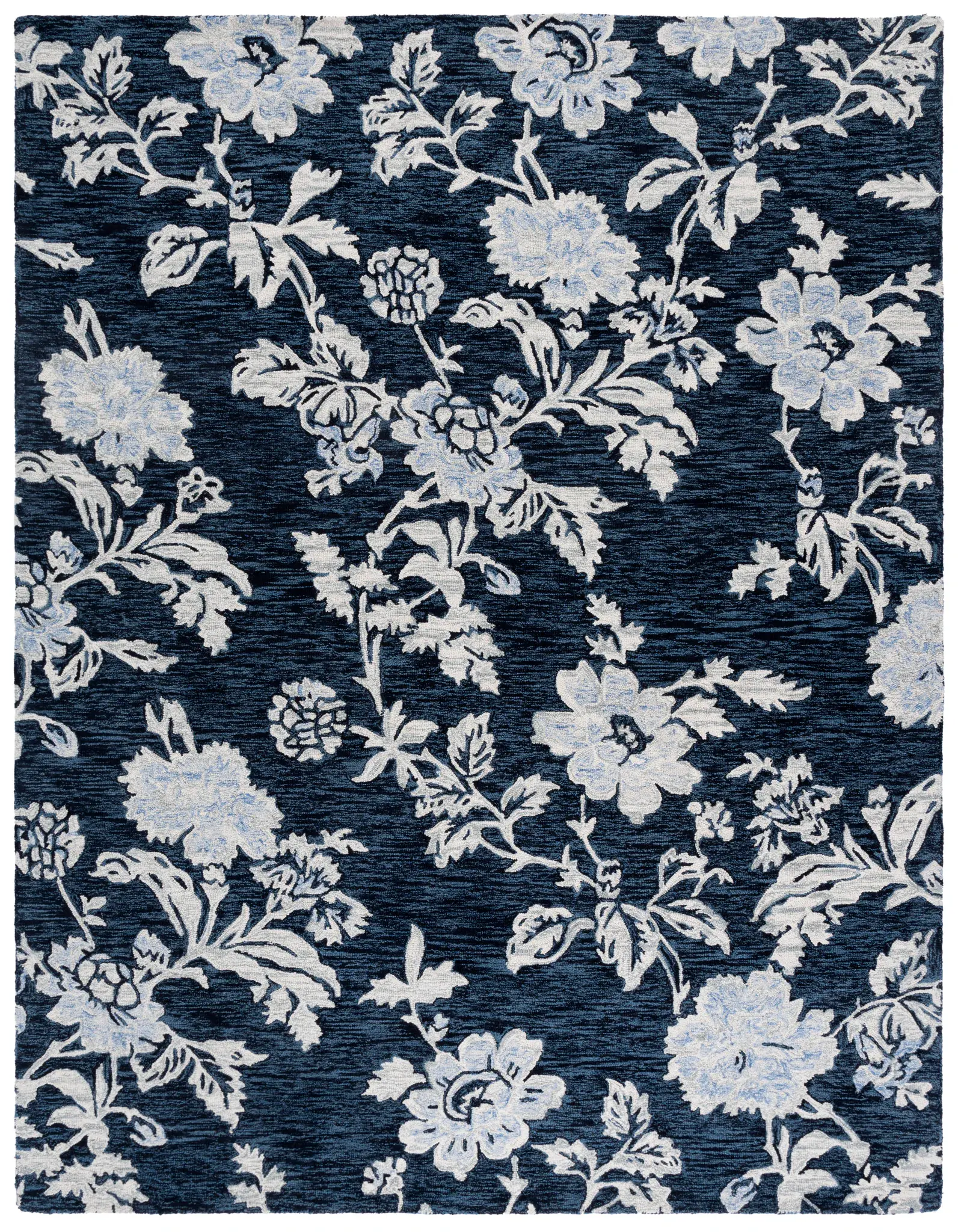 Jardin Toile Floral Hand-Tufted Wool Rug