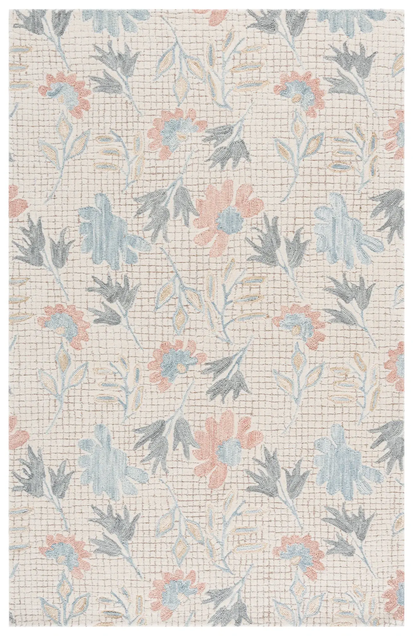Jardin Floral Grid Hand-Tufted Wool Rug