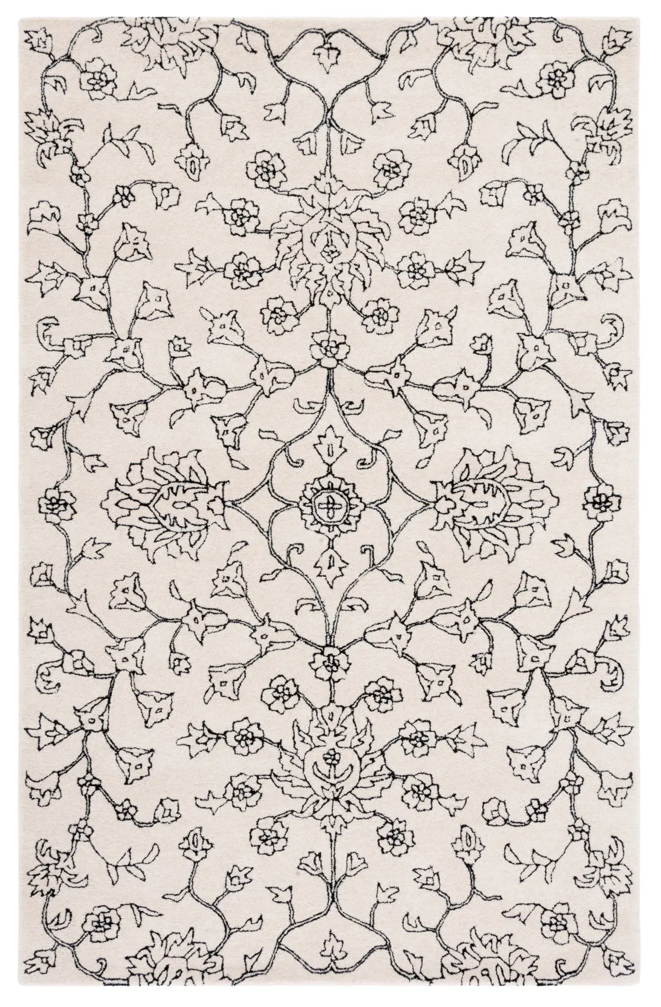 Jardin Scrolling Floral Hand-Tufted Rug