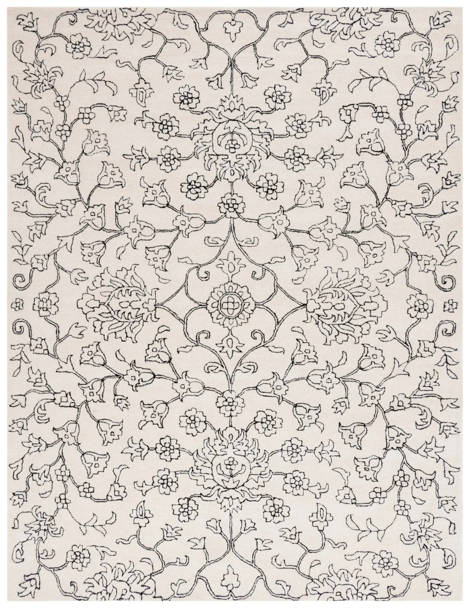 Jardin Scrolling Floral Hand-Tufted Rug