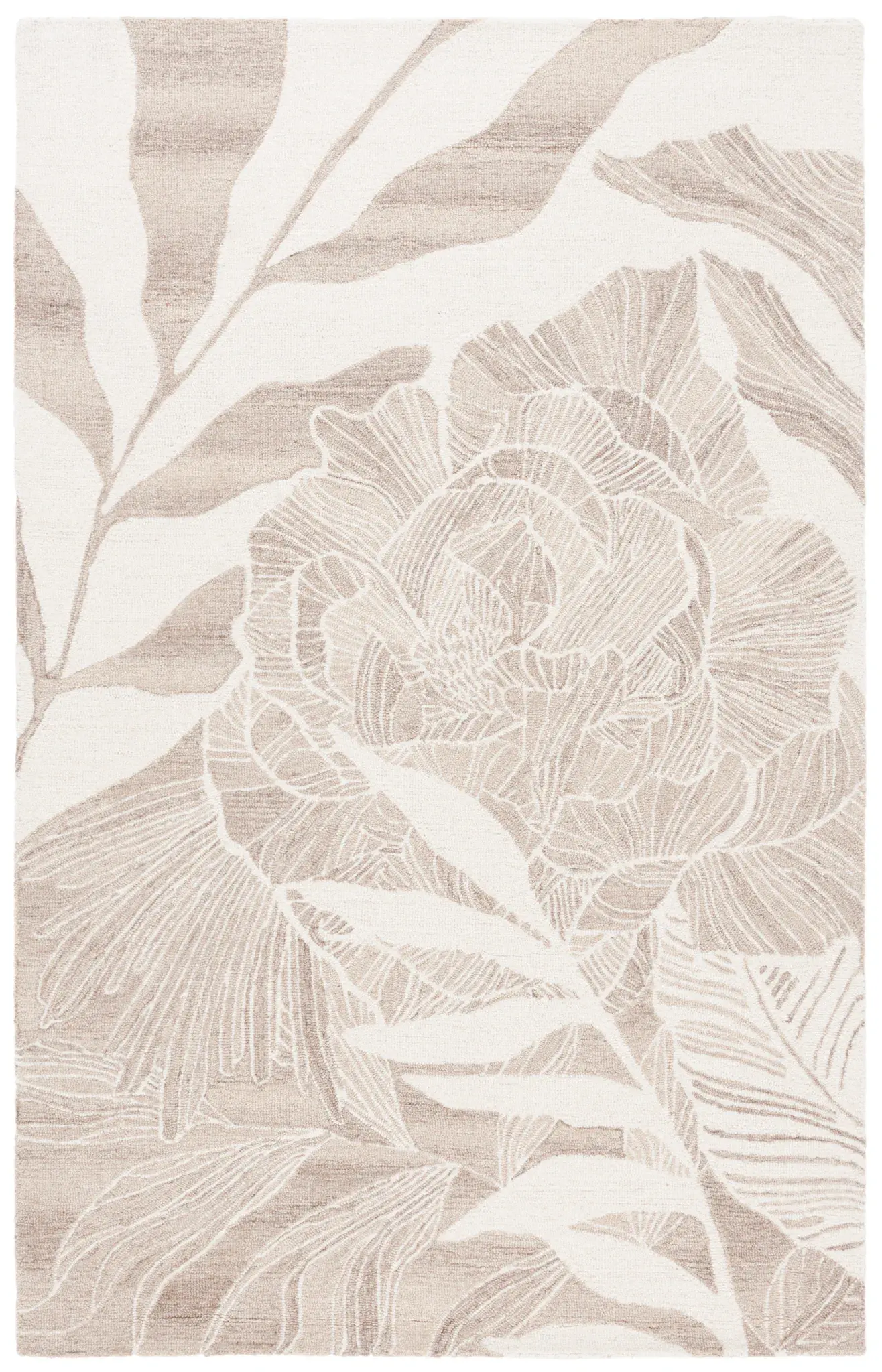 Jardin Botanical Etching Hand-Tufted Wool Rug