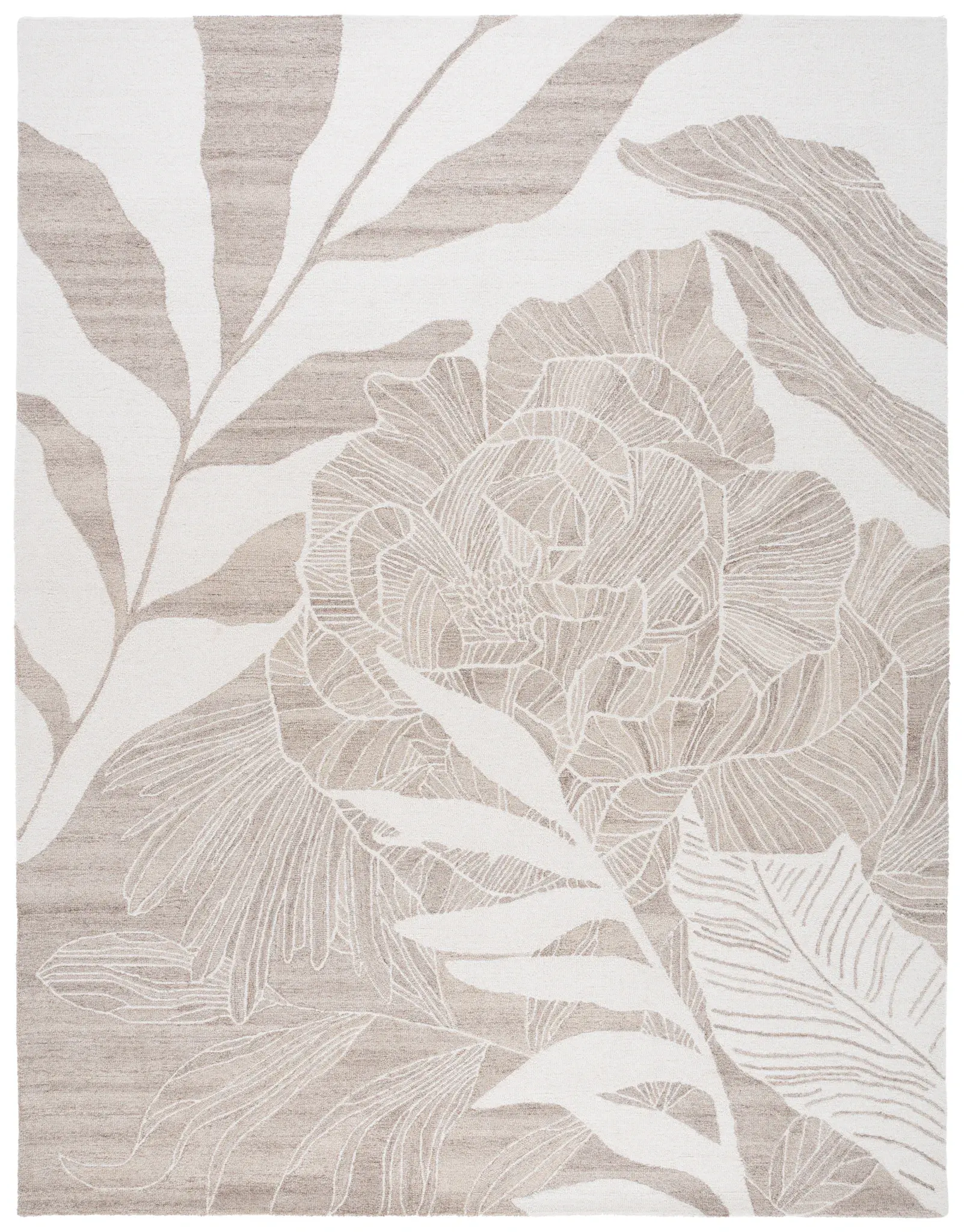 Jardin Botanical Etching Hand-Tufted Wool Rug